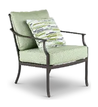 AAR01000P02 Thurston Gray and Green Patio Club Chair