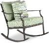 AAR01021P02 Thurston Gray and Green Patio Rocker