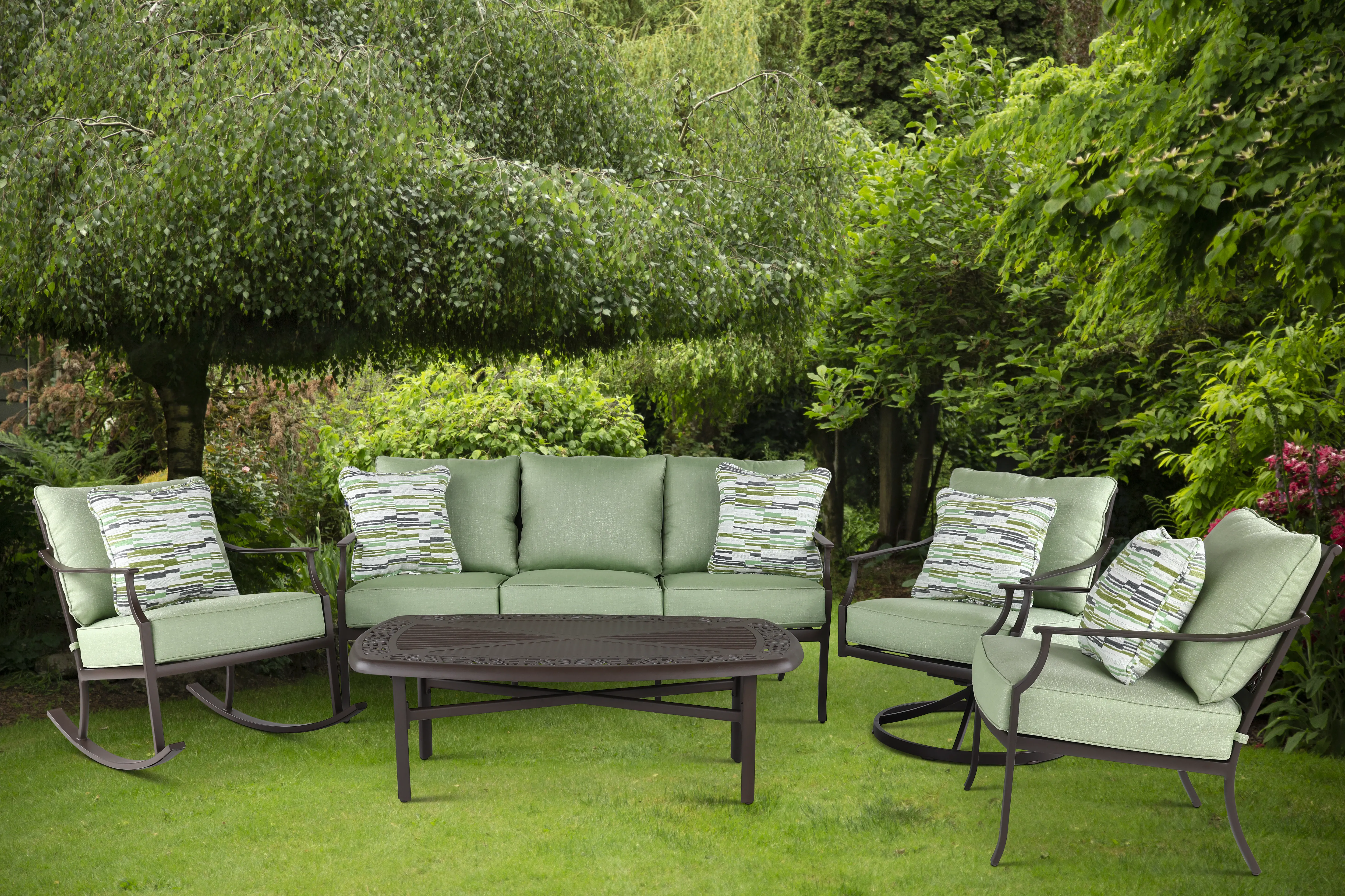 AAR01006P02 Thurston Gray and Green Patio Sofa-2