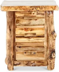 Aspen Natural Log Nightstand
