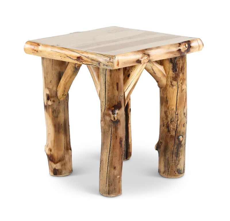 Aspen Natural Log End Table
