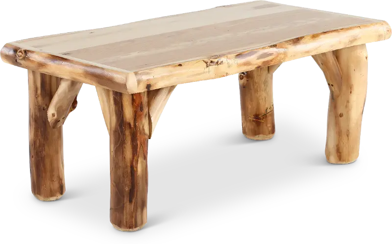 Aspen Natural Log Coffee Table