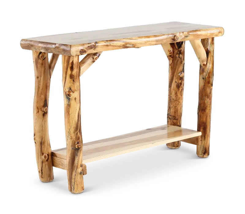 Aspen Natural Log Sofa Table