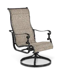 Montreal Brown Sling Swivel Patio Chair