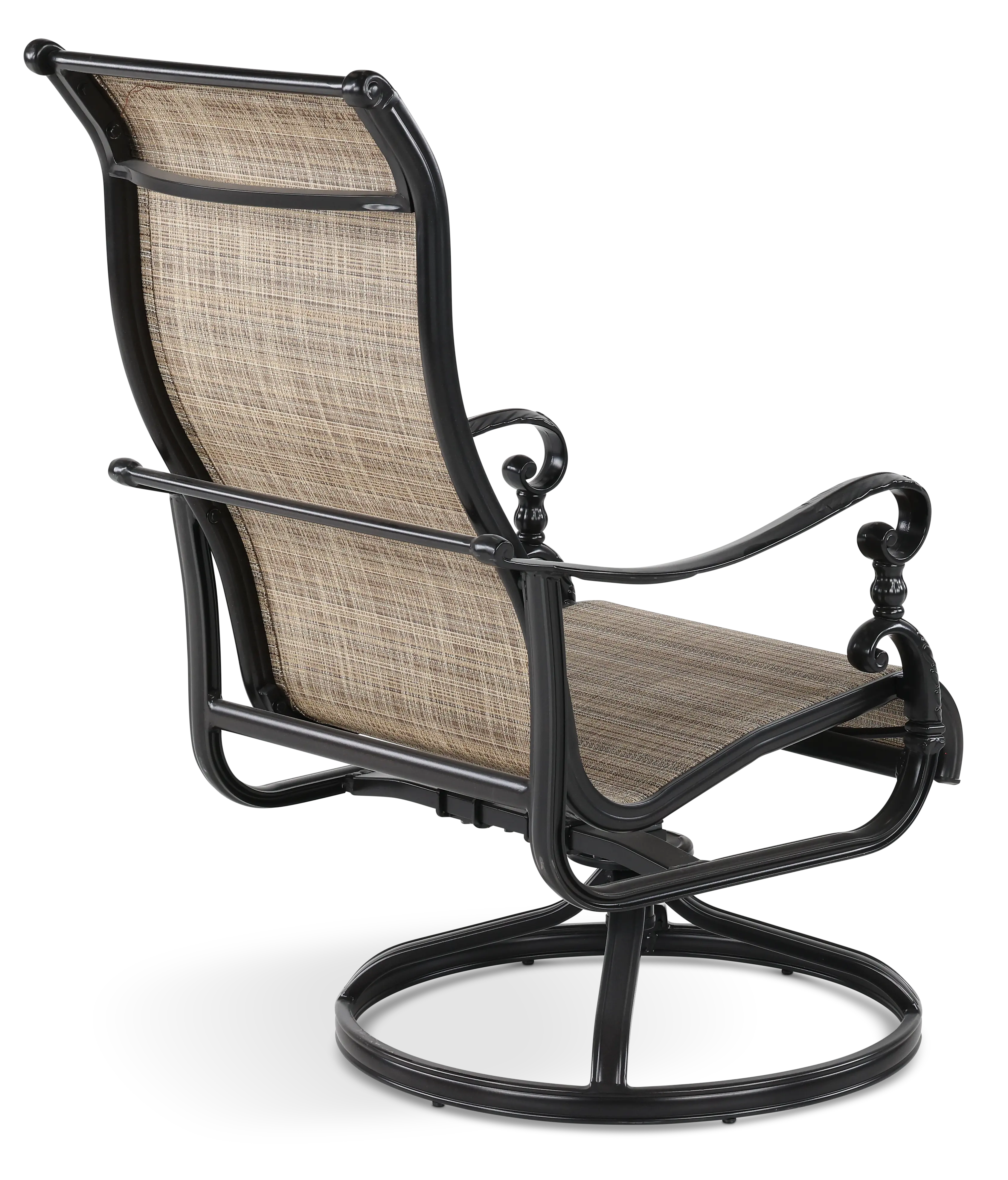 Montreal Brown Sling Swivel Patio Chair-4