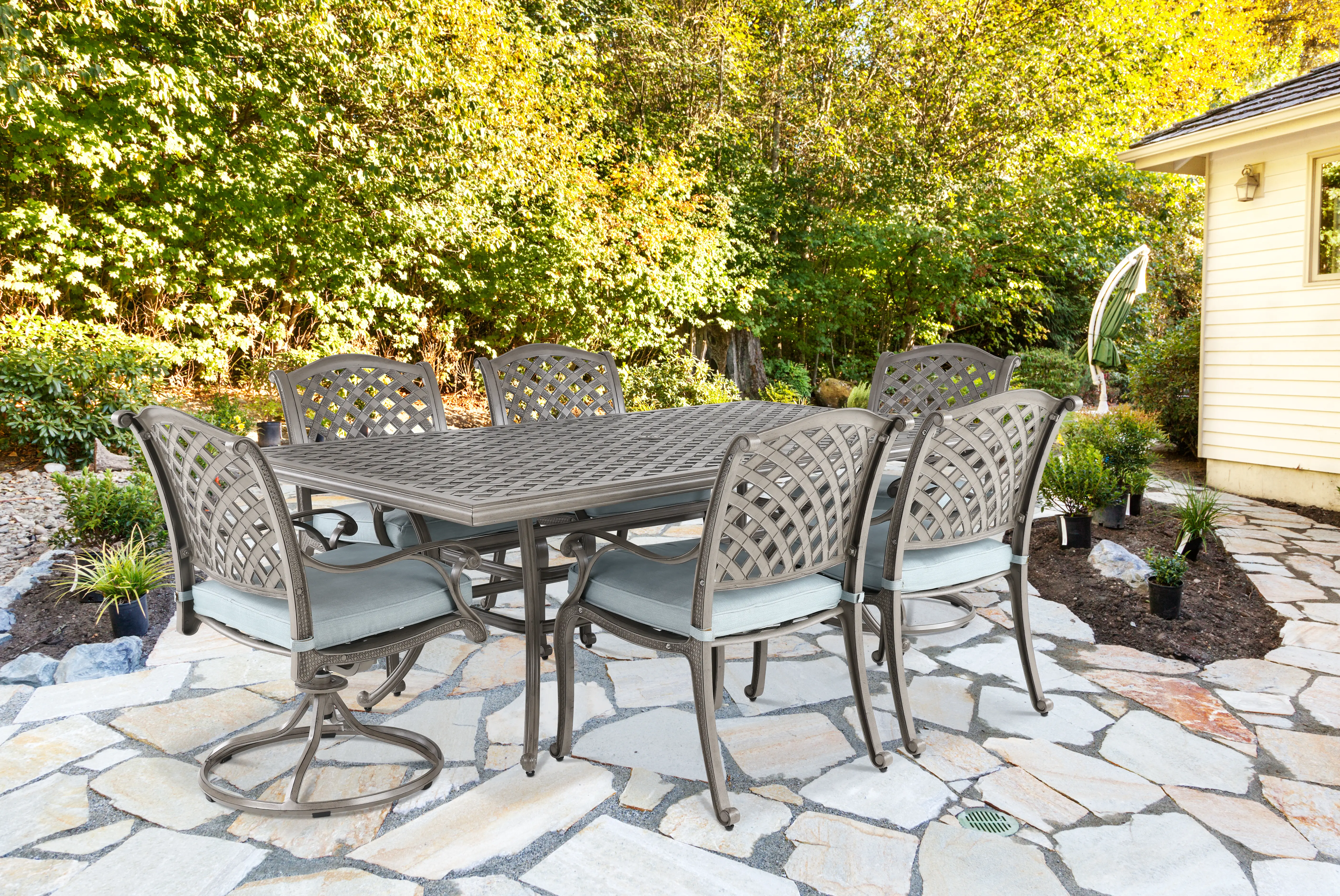 Macan Gray Patio Dining Table-2
