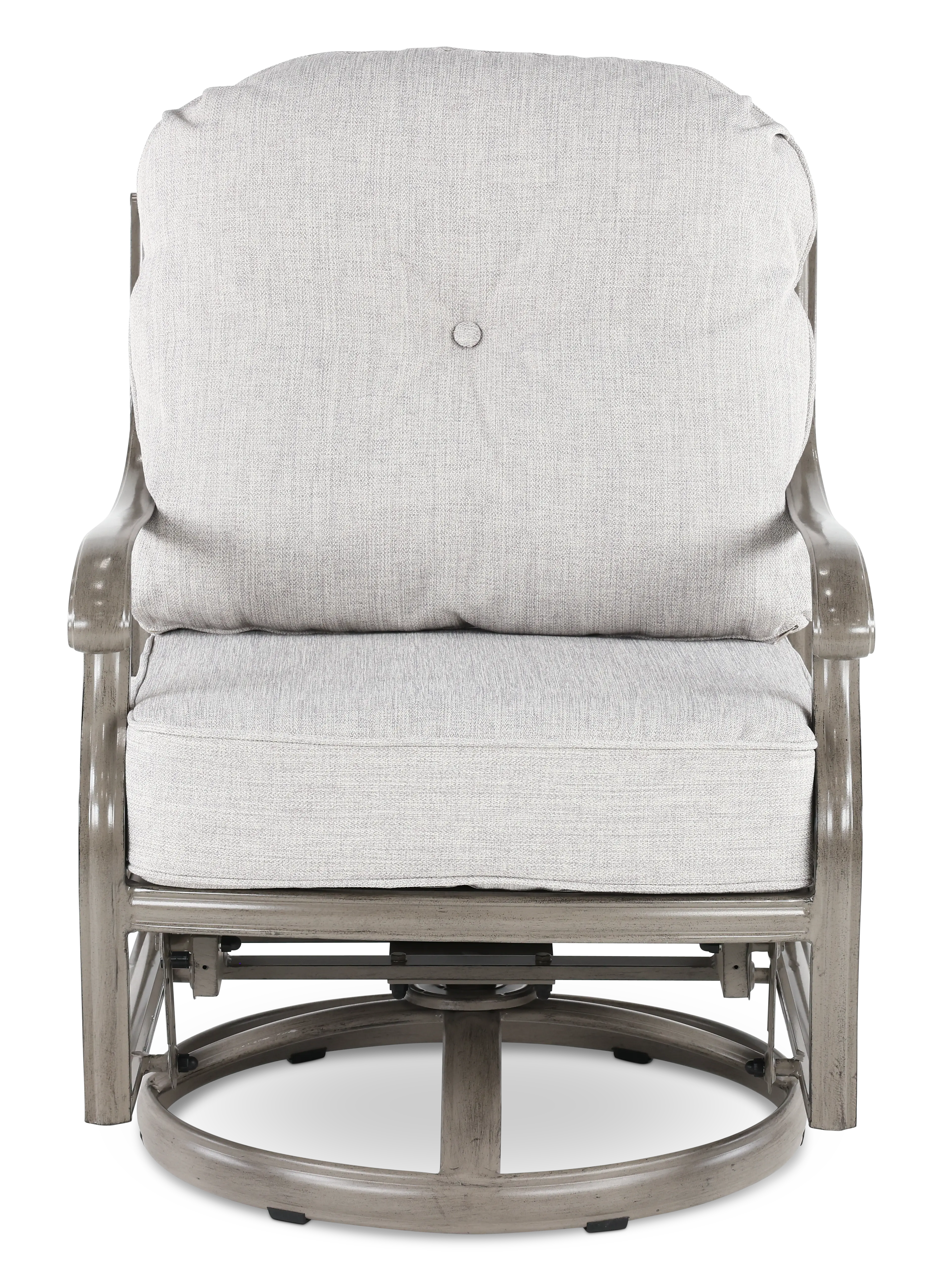 Macan Gray and Off White Patio Club Swivel Glider-4