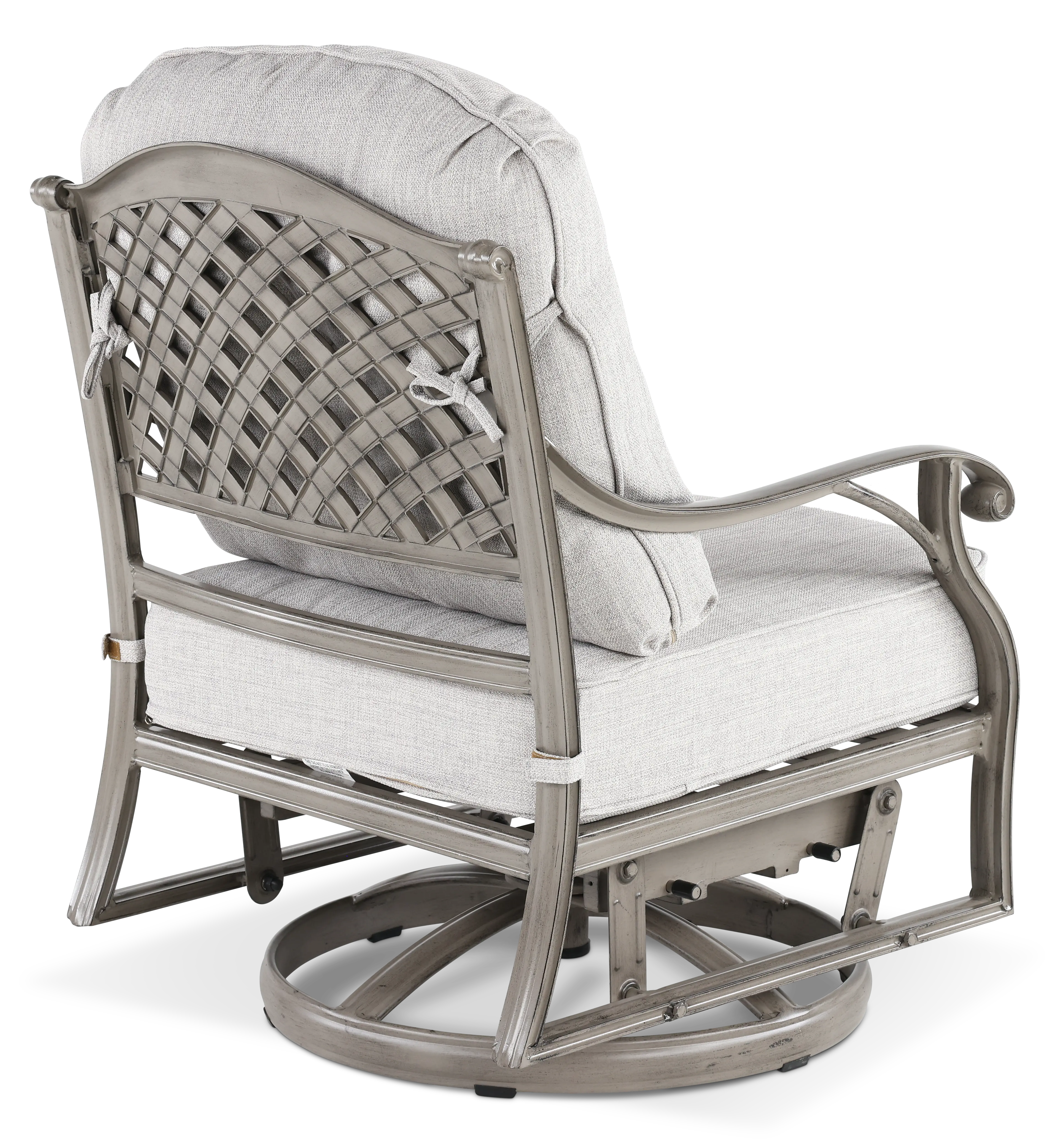 Macan Gray and Off White Patio Club Swivel Glider-7