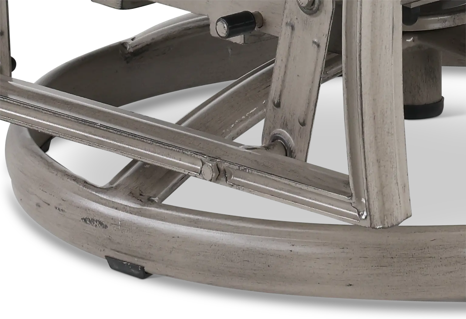 Macan Gray and Off White Patio Club Swivel Glider-9