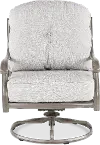 Macan Gray and Beige Patio Swivel Club Rocker