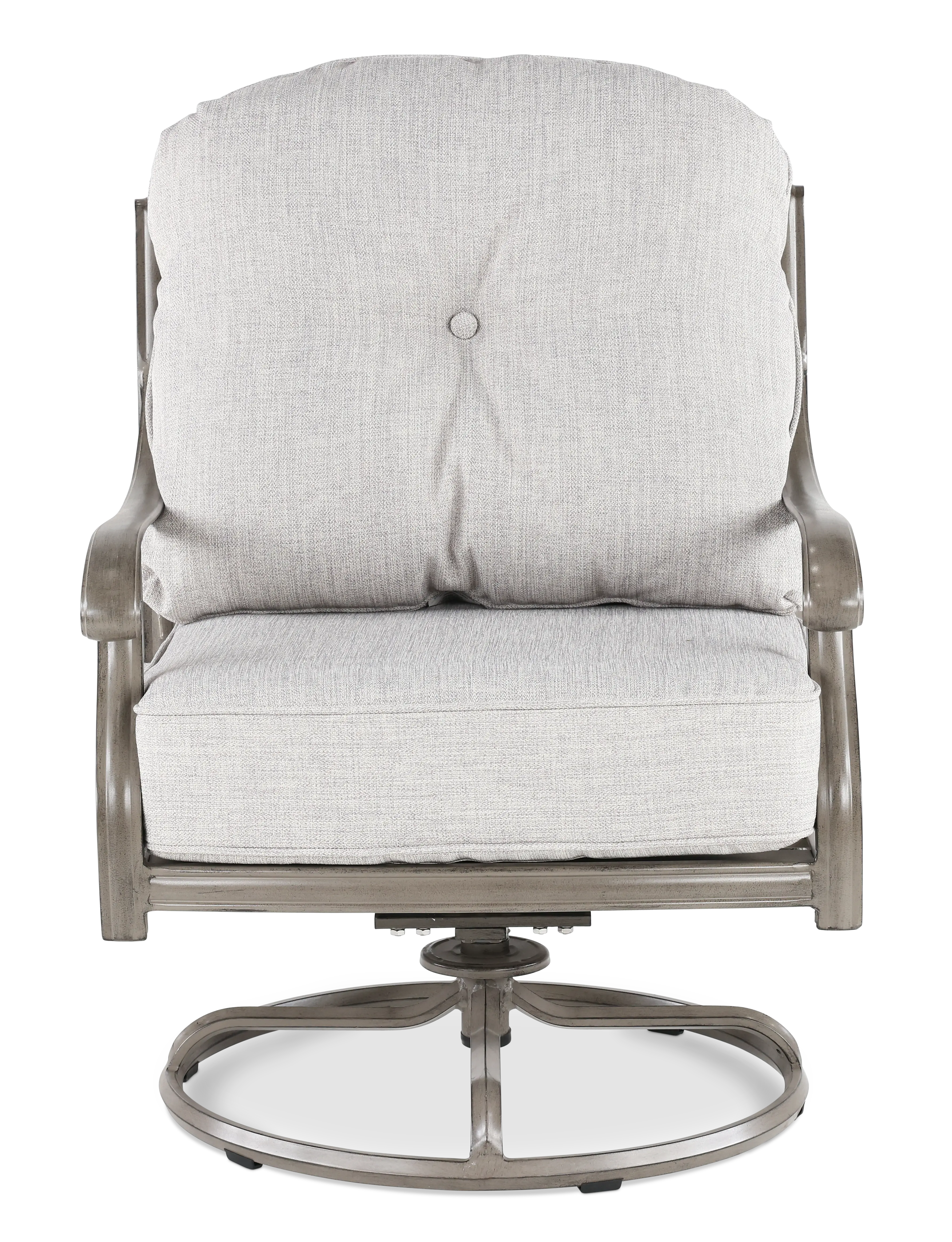Macan Gray and Off White Patio Swivel Club Rocker-1
