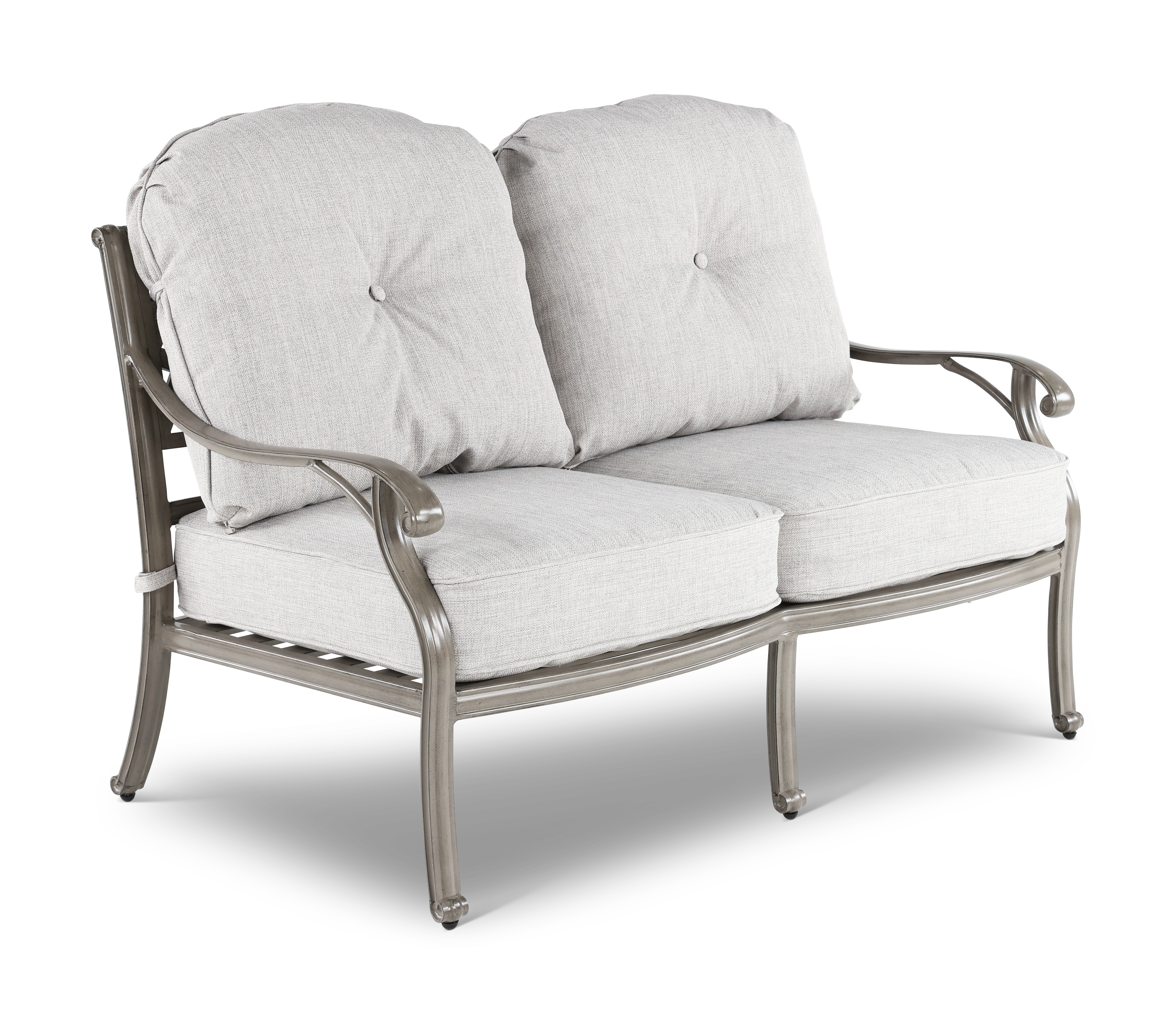 Macan Gray and Off White Patio Loveseat-4