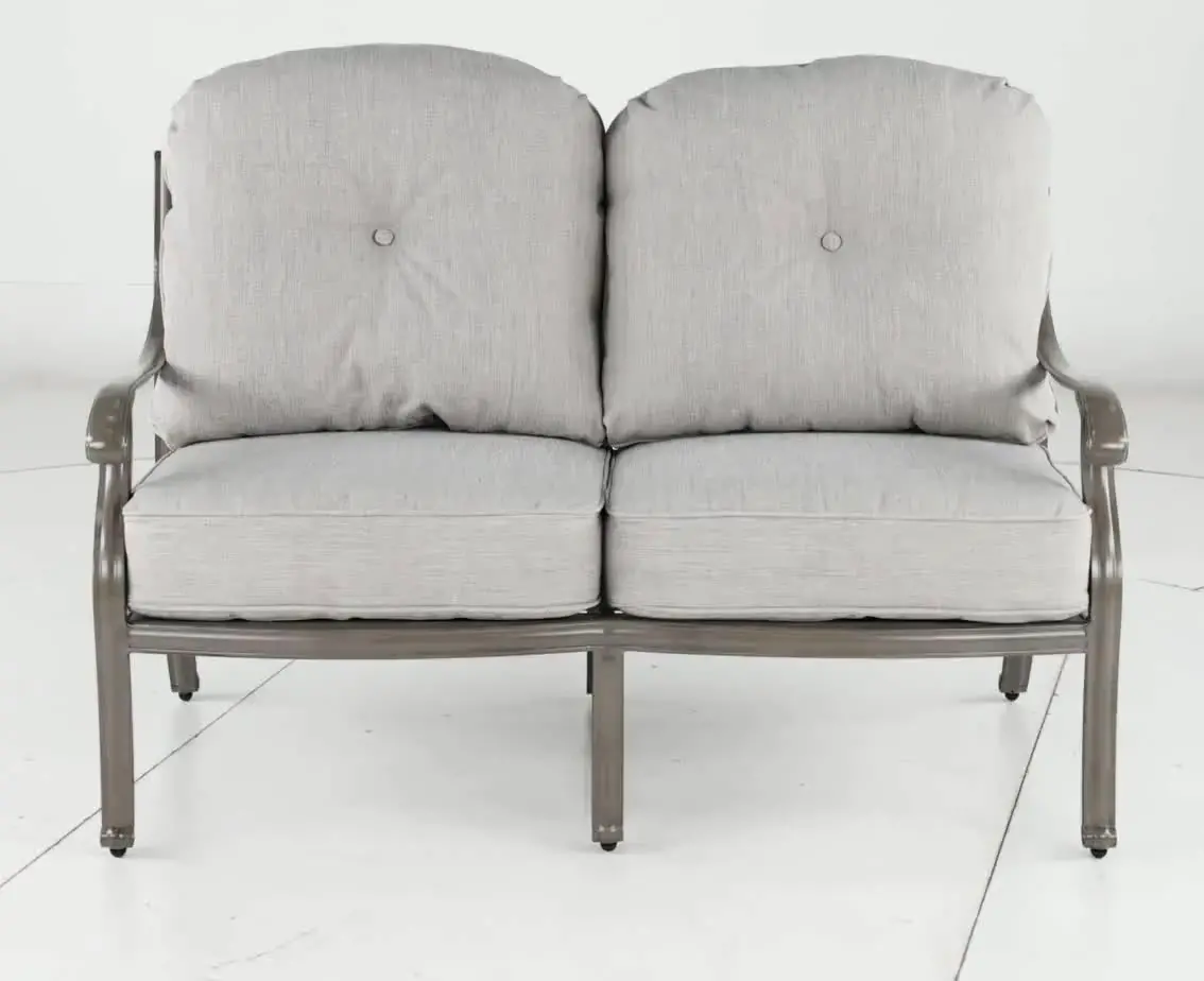 Macan Gray and Off White Patio Loveseat-8