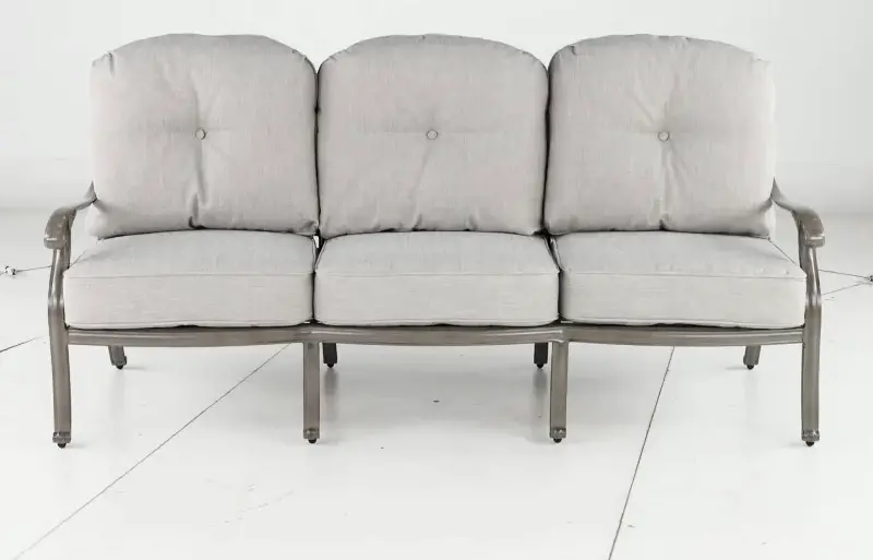 Macan Gray and Off White Patio Sofa