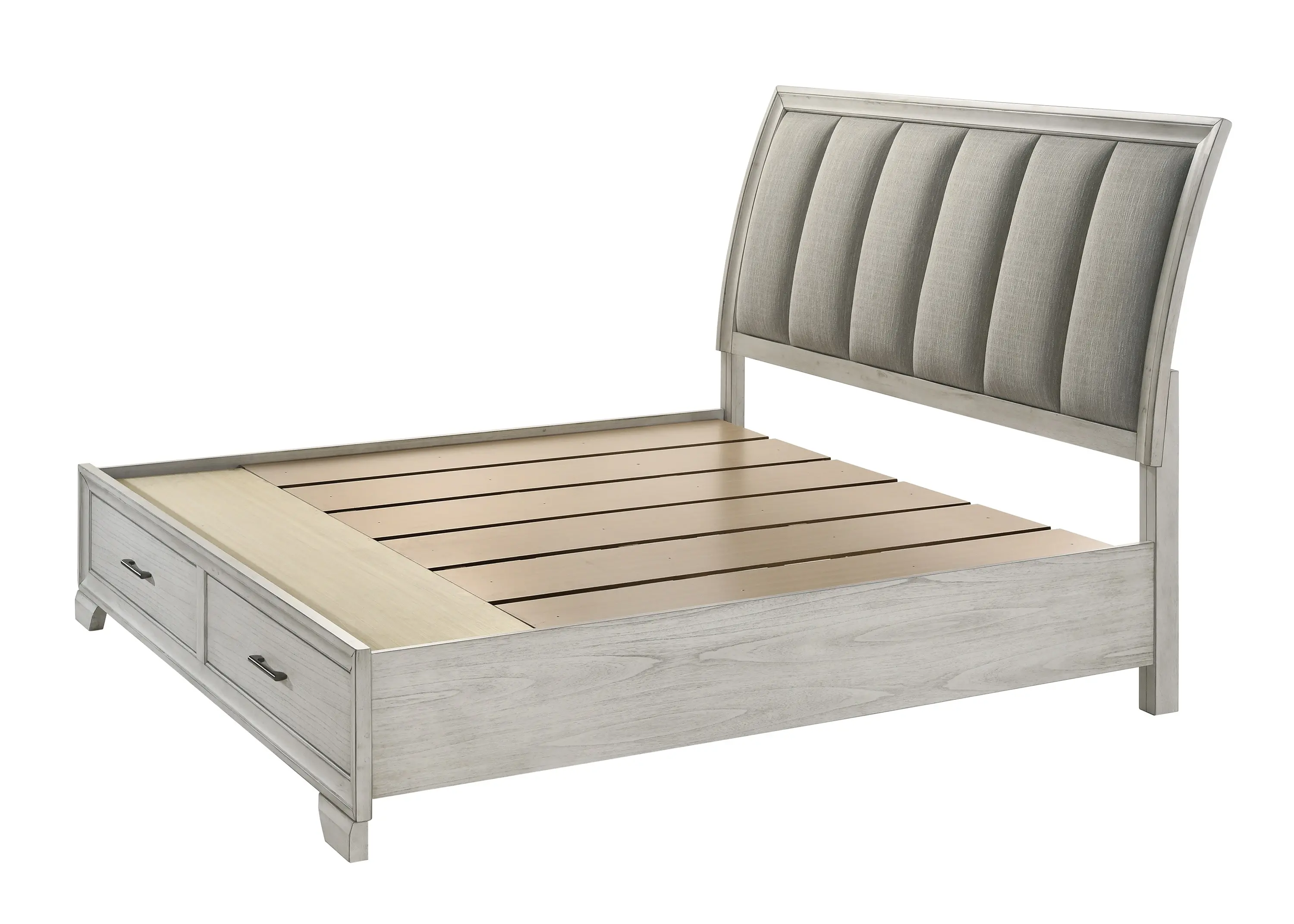 Jace White King Storage Bed-1