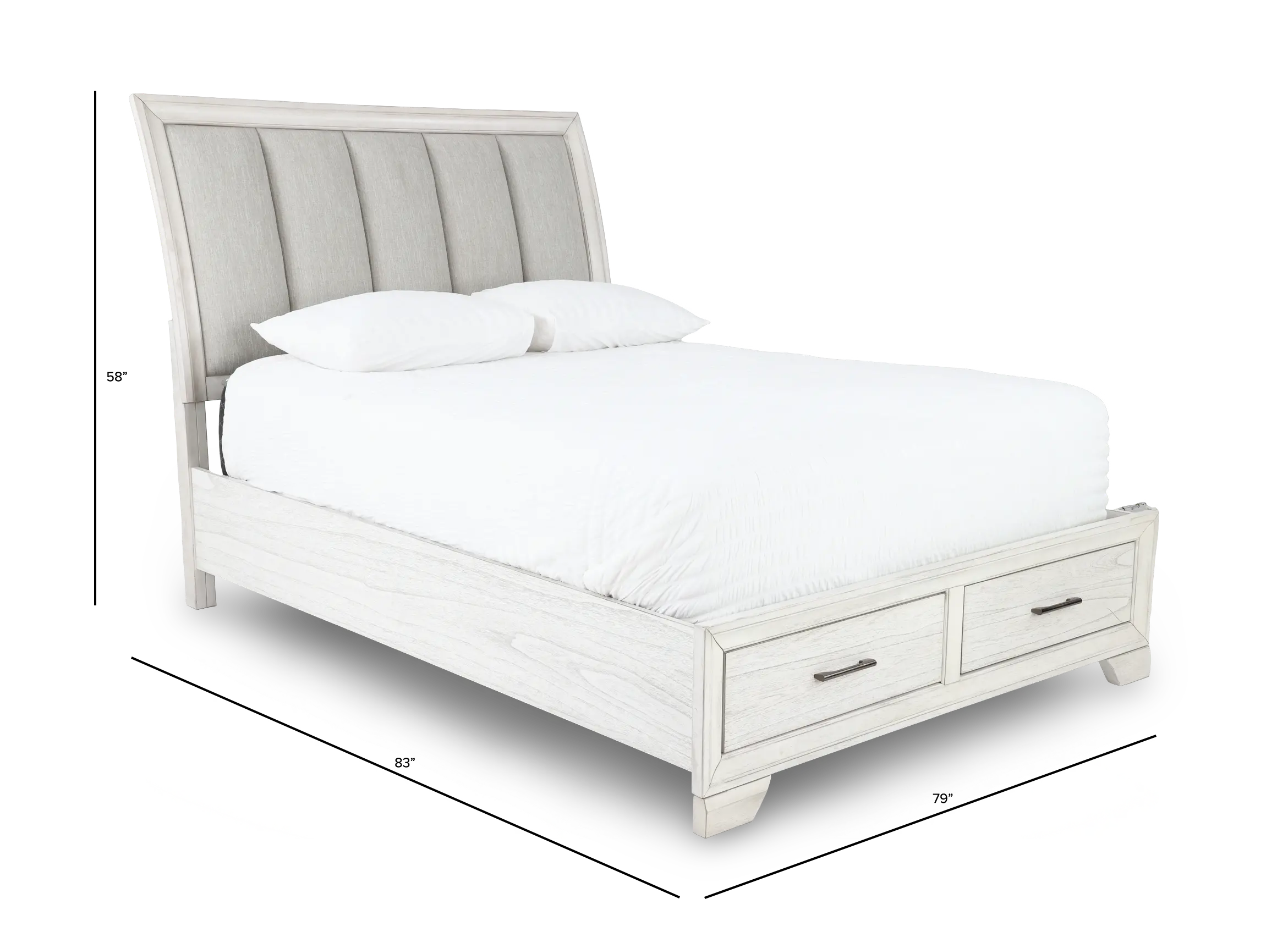 Jace White King Storage Bed-3