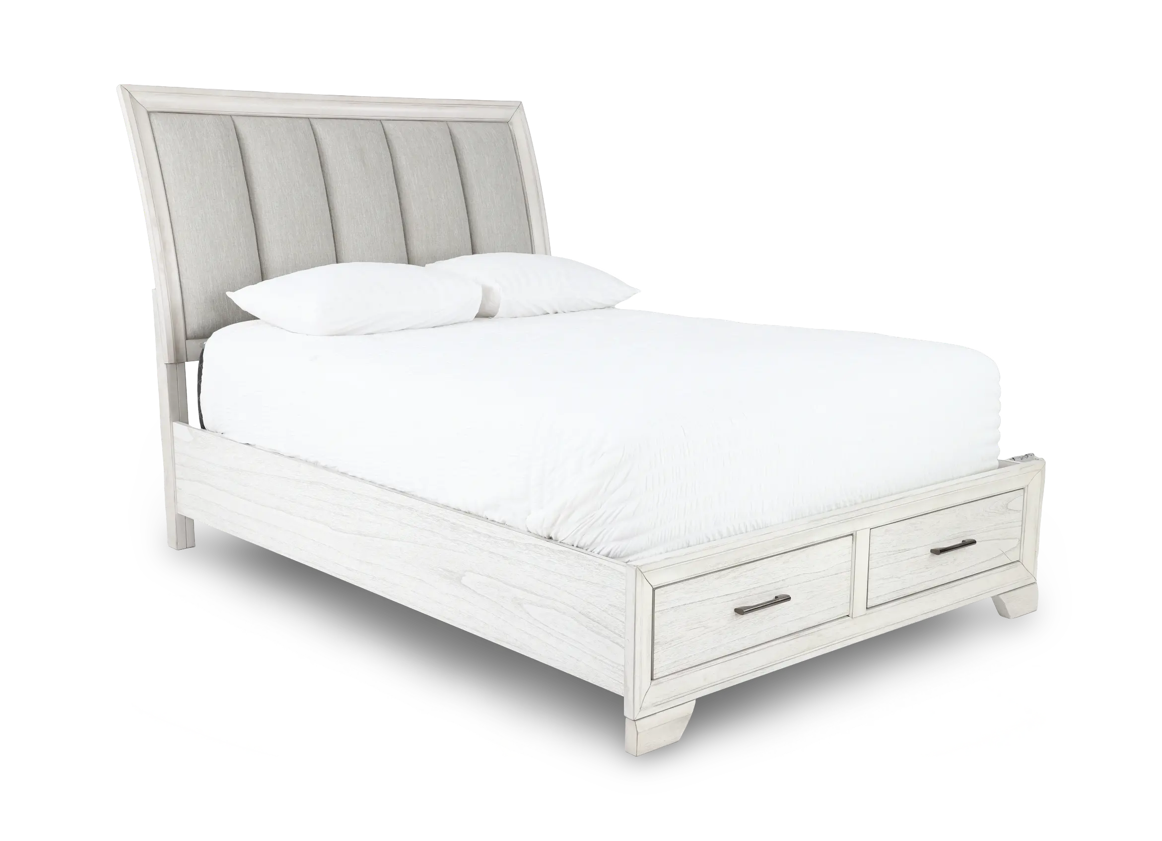 Jace White Queen Storage Bed-1