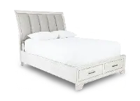 Jace White Queen Storage Bed