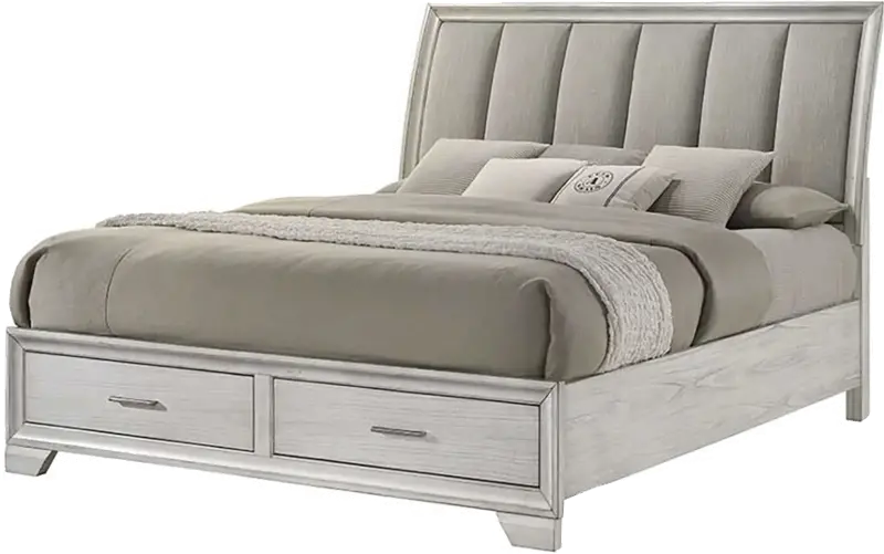Jace White Queen Storage Bed