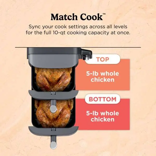SL401 Ninja® DoubleStack™ XL 2 Basket Air Fryer-8