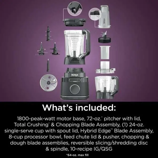 TB401 Ninja Detect™ Kitchen System Power Blender Plus Processor Pro with BlendSense™ Technology-12