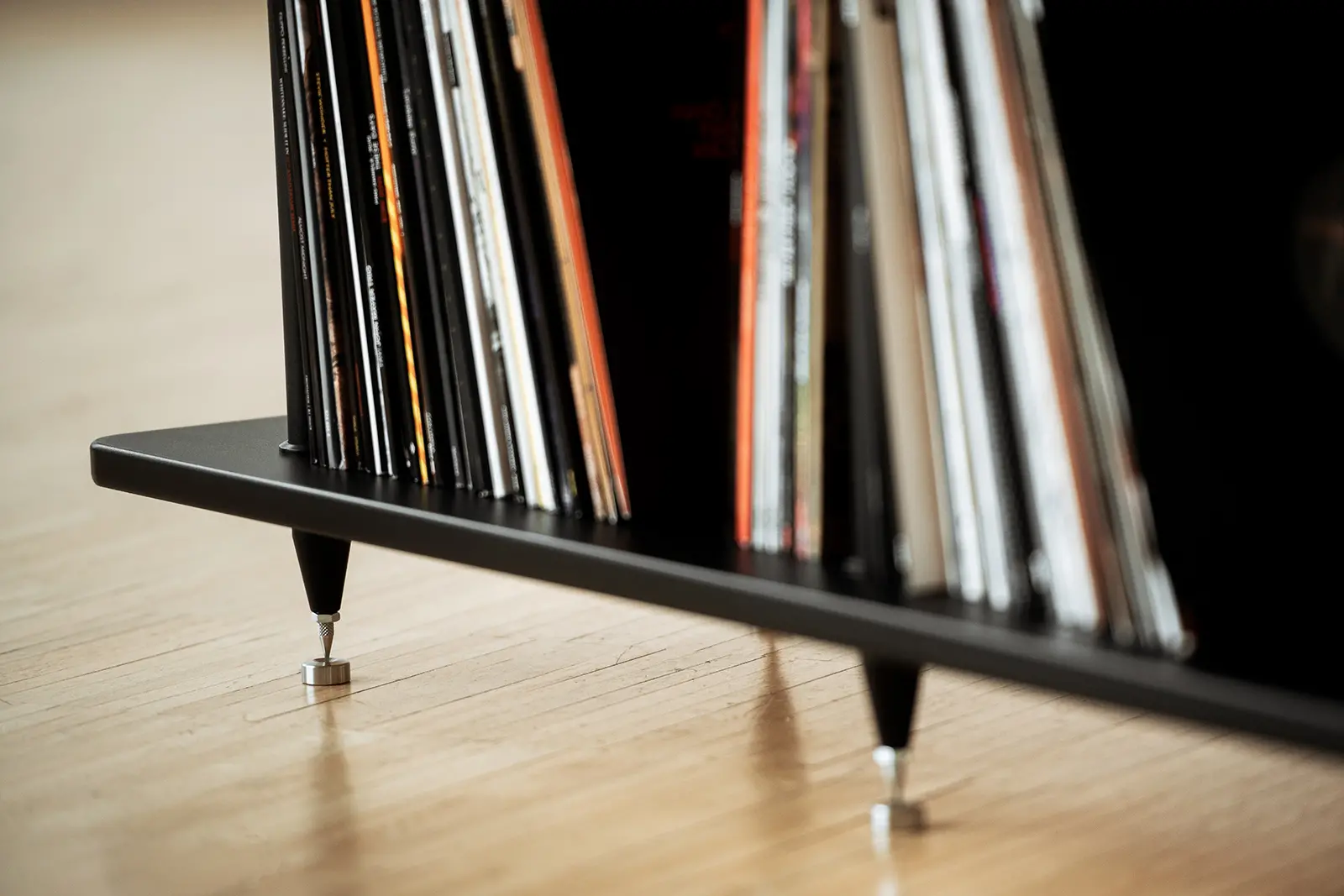 Solidsteel Black Vinyl Record Storage and AV Rack-4