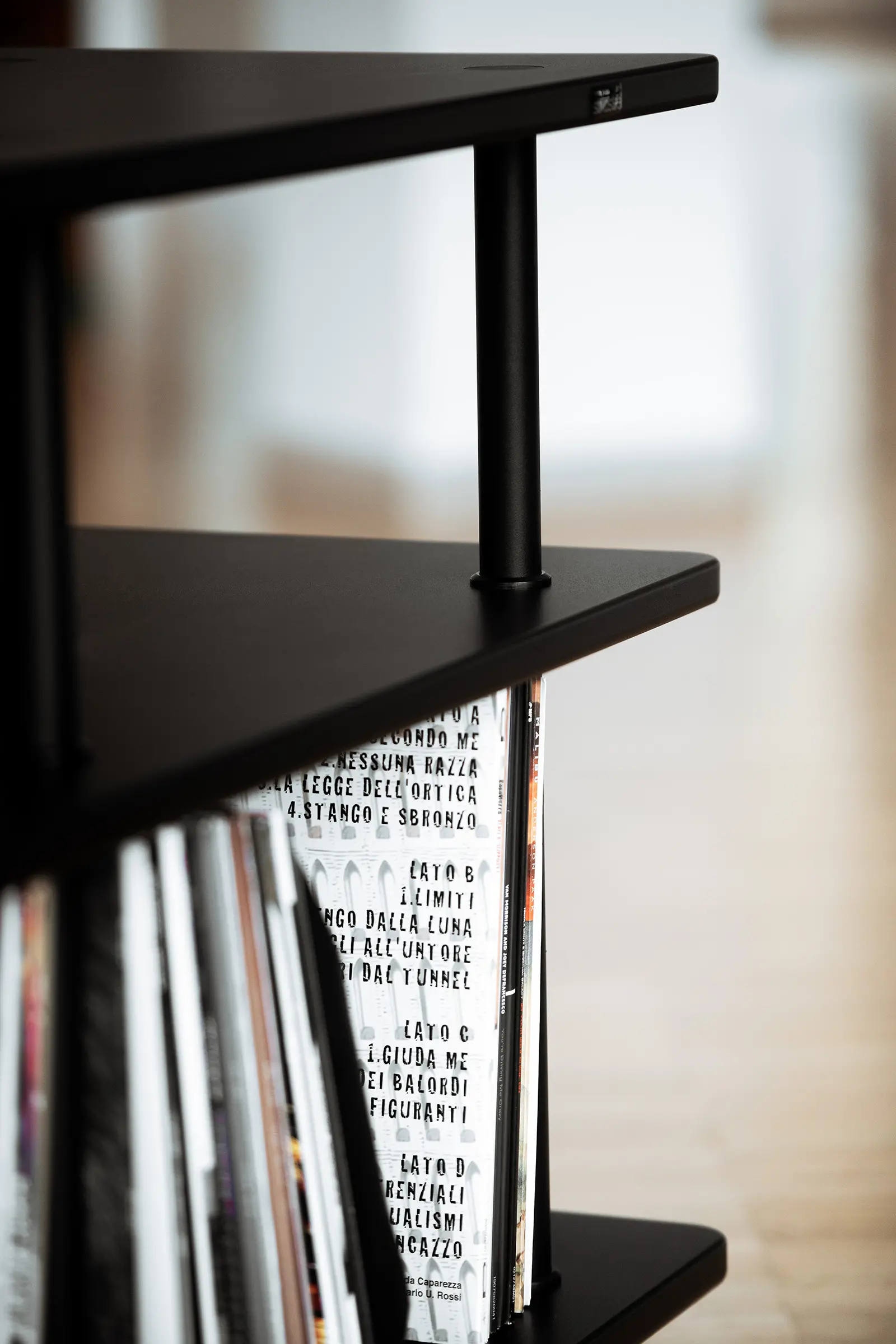 Solidsteel Black Vinyl Record Storage and AV Rack-5