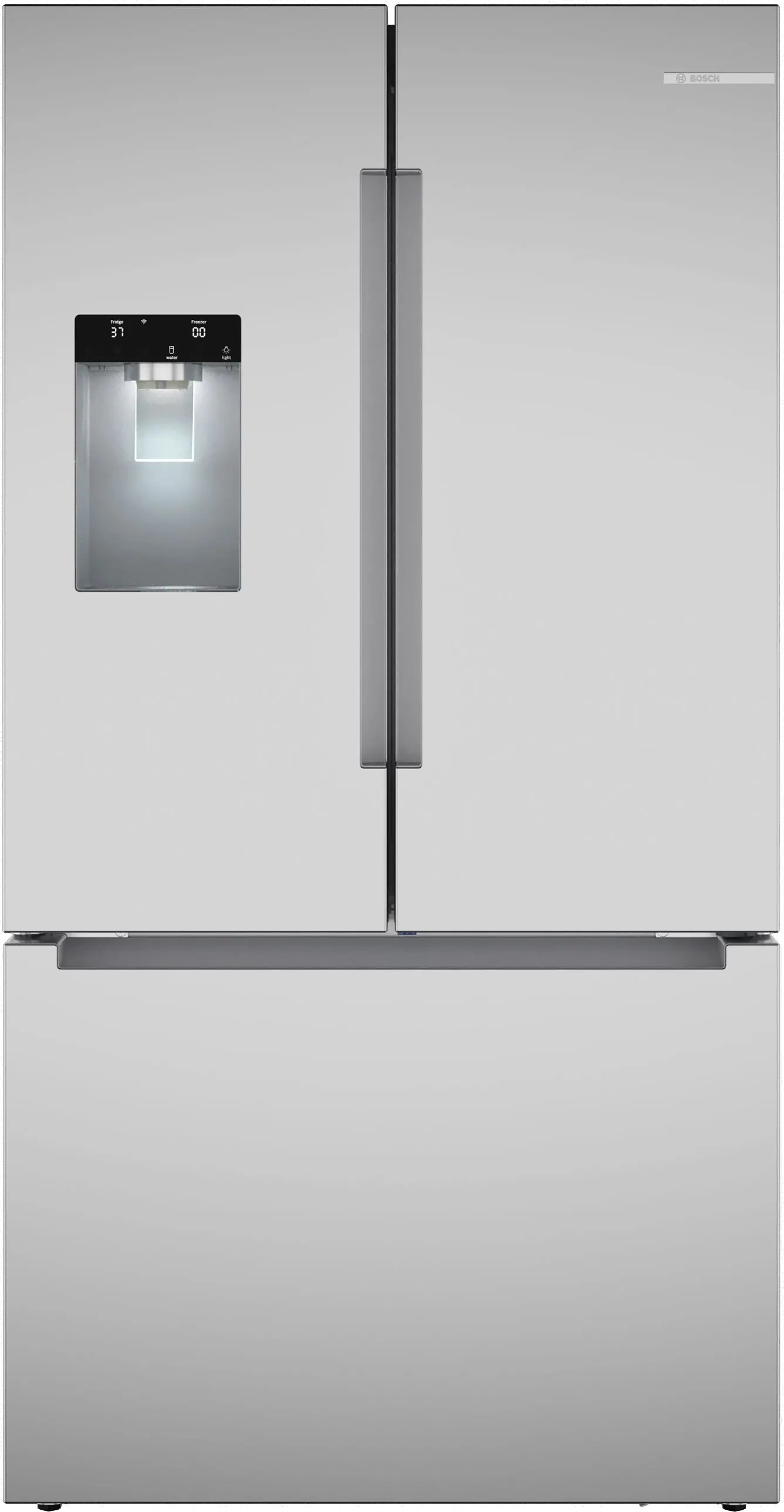 B36FD10ENS Bosch 100 Series 26 Cu Ft French Door Refrigerator - Stainless Steel-1