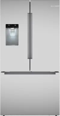 B36FD10ENS Bosch 100 Series 26 Cu Ft French Door Refrigerator - Stainless Steel