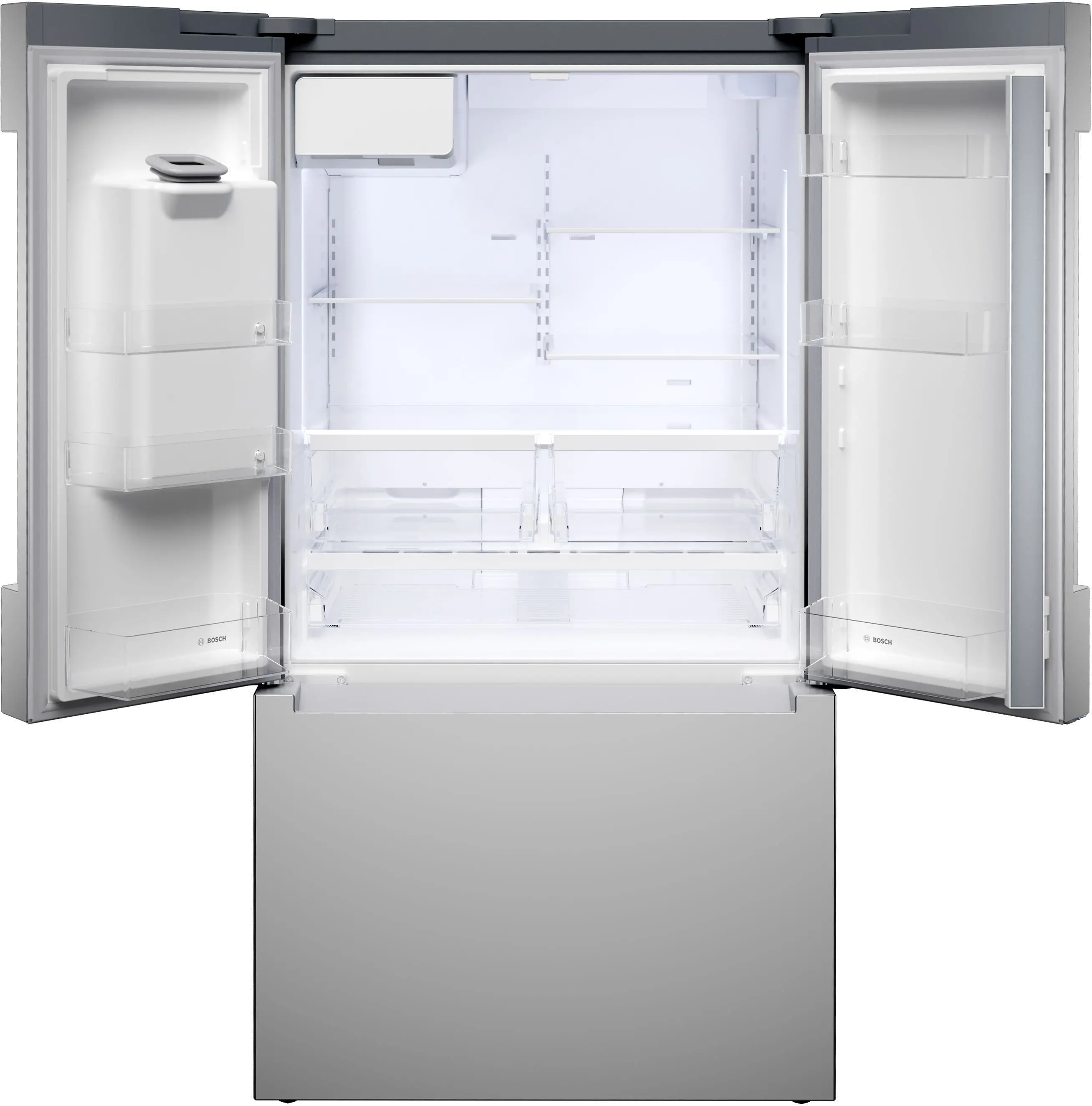 B36FD10ENS Bosch 100 Series 26 Cu Ft French Door Refrigerator - Stainless Steel-3