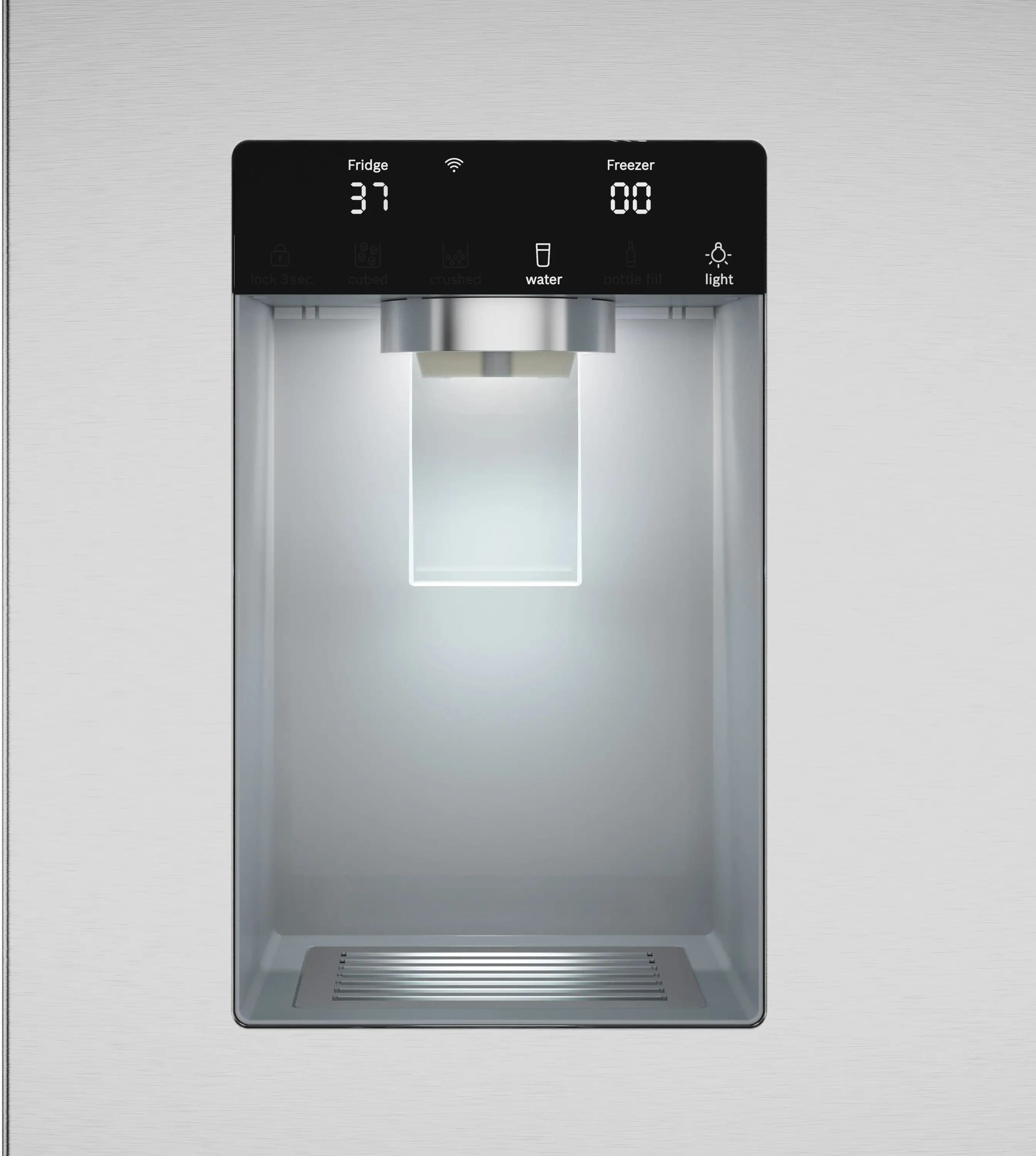 B36FD10ENS Bosch 100 Series 26 Cu Ft French Door Refrigerator - Stainless Steel-2