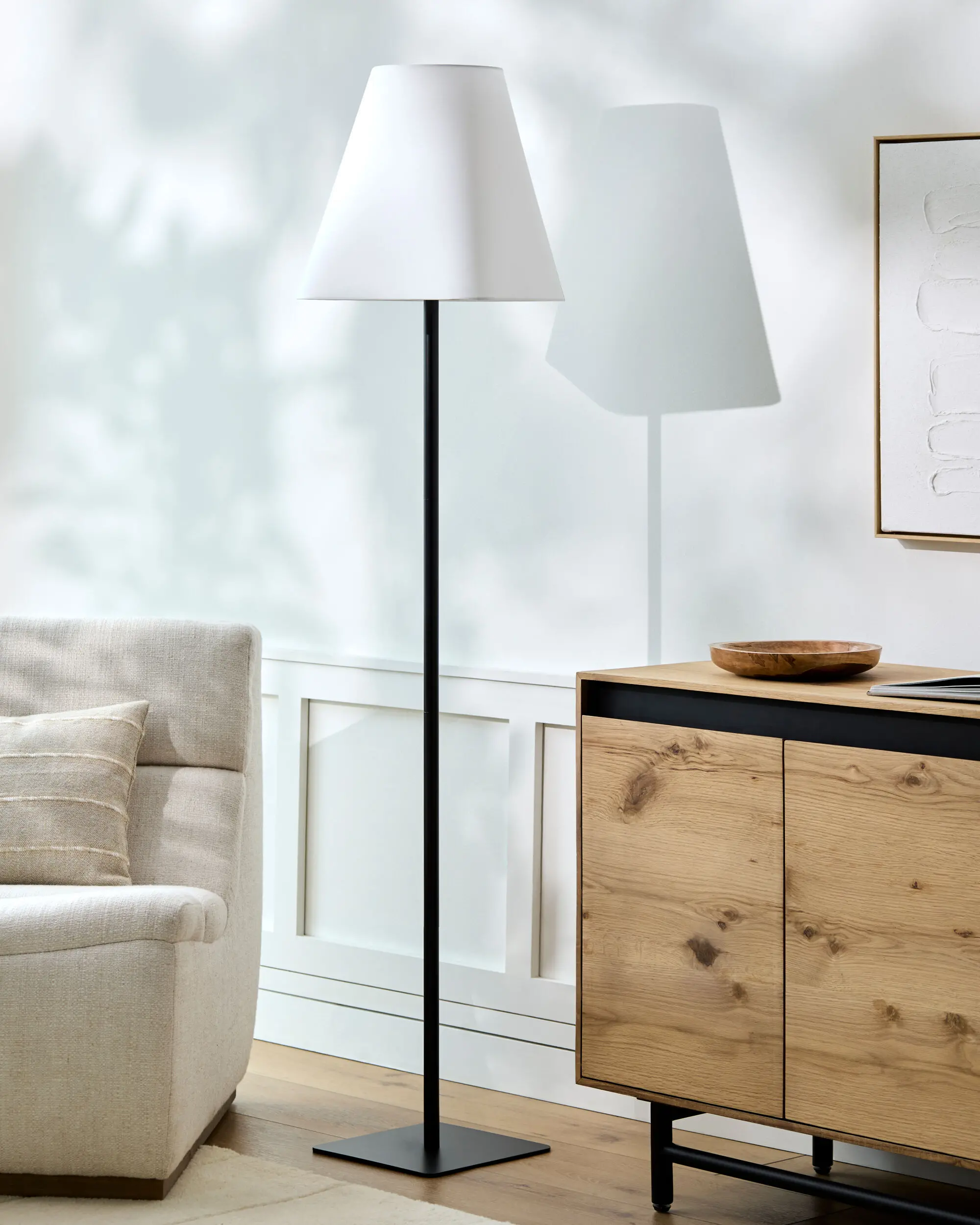 PIU-001 Pique Black Accent Floor Lamp-1