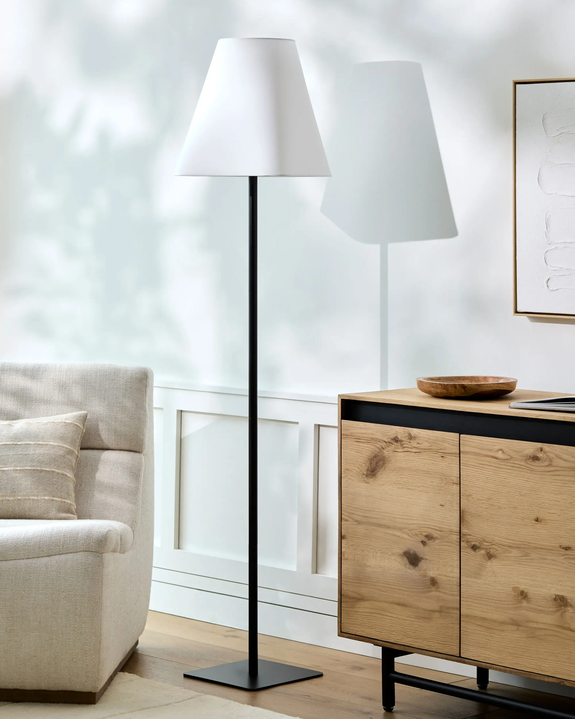 PIU-001 Pique Black Accent Floor Lamp-2