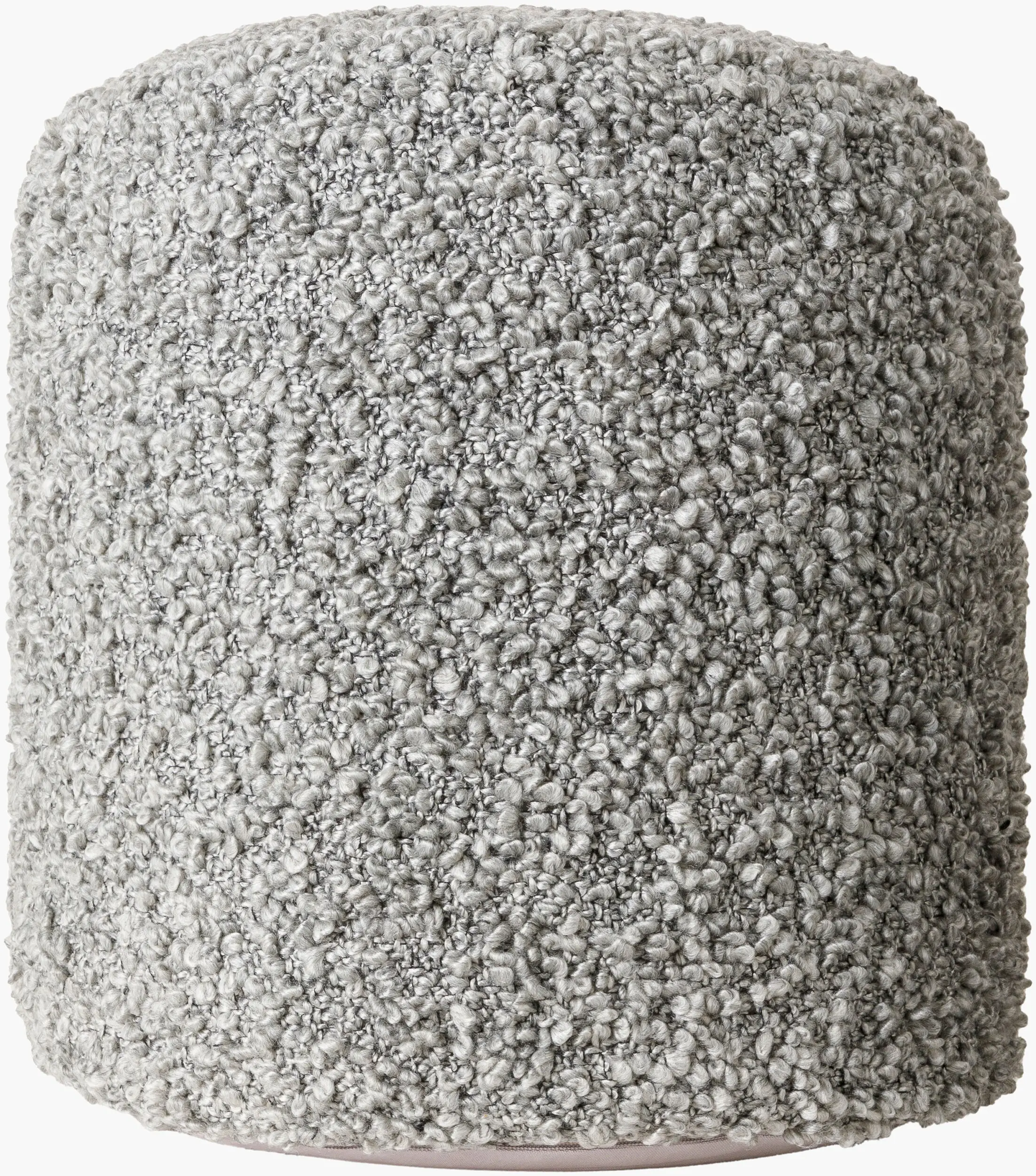 MHPF001-181616 Mohave Gray Boucle Pouf Ottoman-3