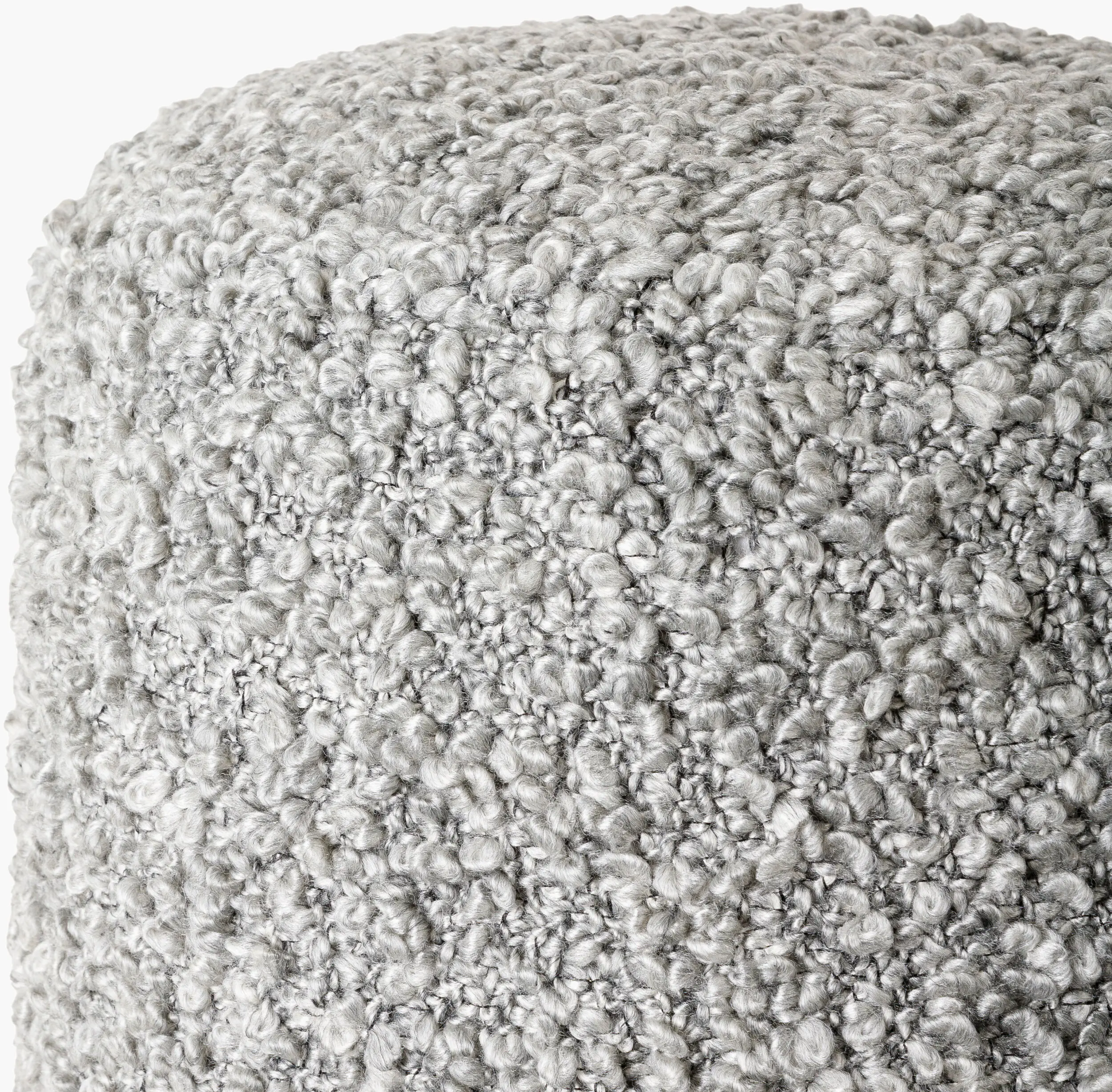 MHPF001-181616 Mohave Gray Boucle Pouf Ottoman-4