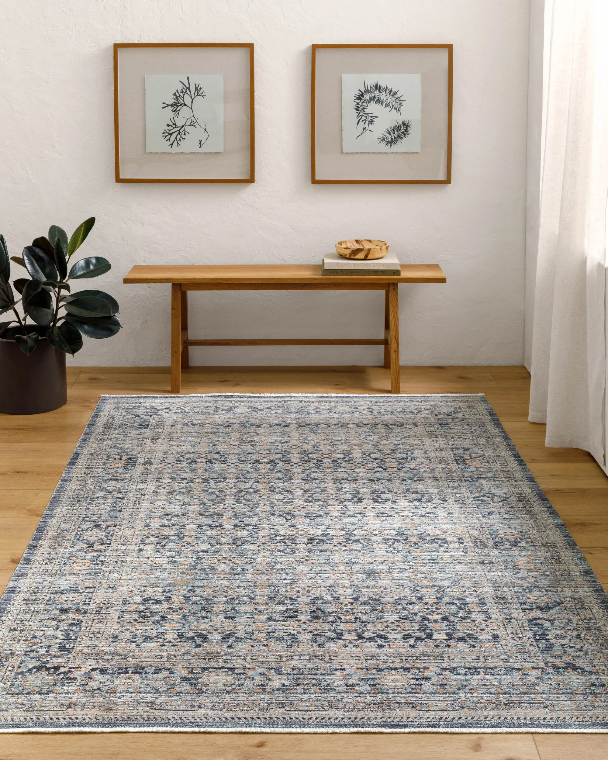 BOMG2308-71010 Margaret 8 x 10 Blue Area Rug-2