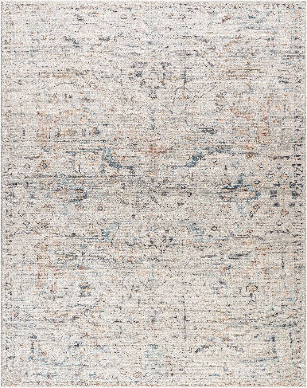 Marlene 8 x 10 Cream and Blue Rug