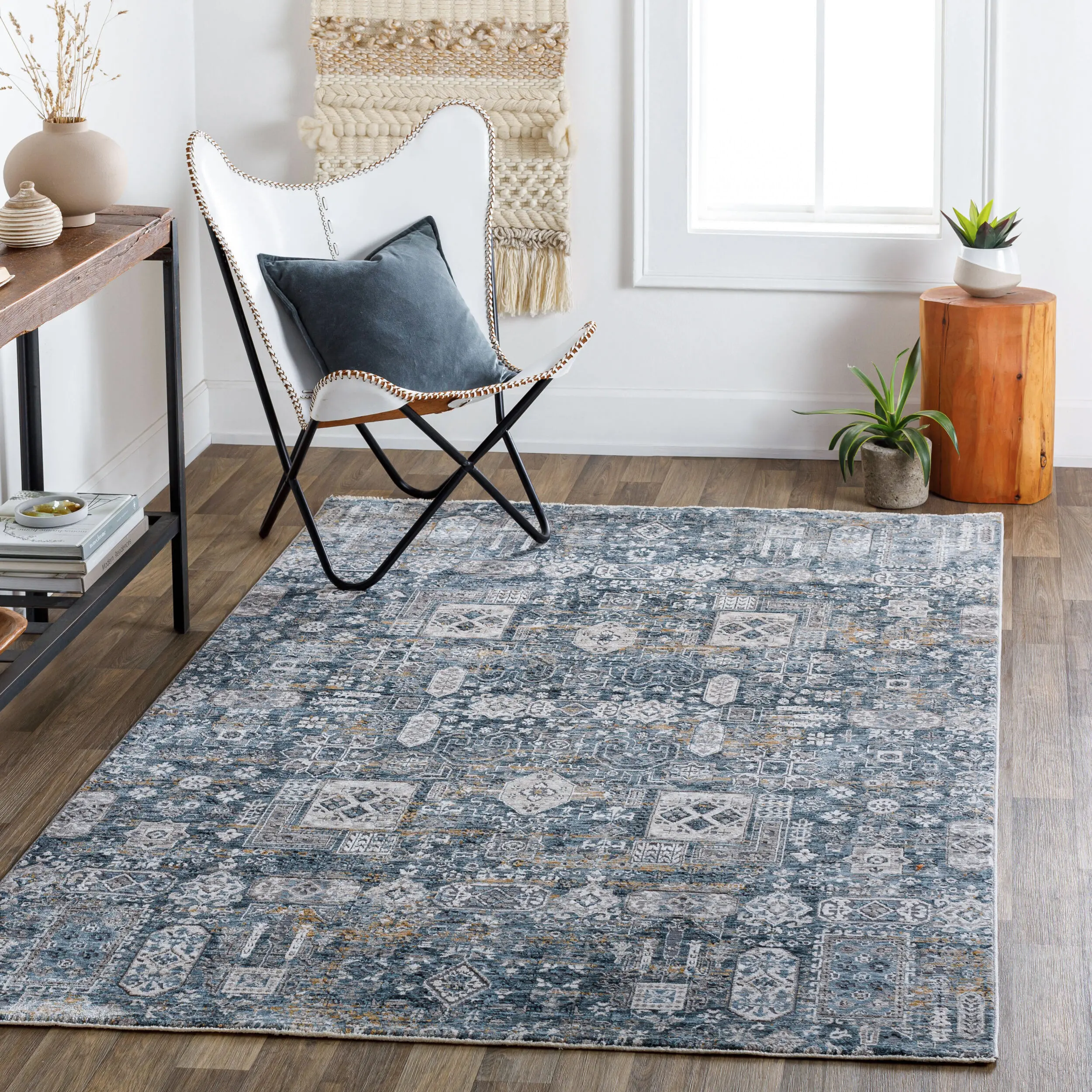 CDF2309-575 Cardiff 5 x 8 Blue Rug-2