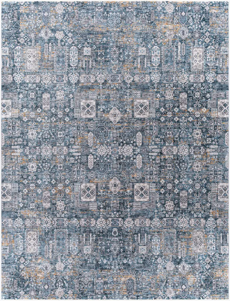 Cardiff 8 x 10 Blue Rug