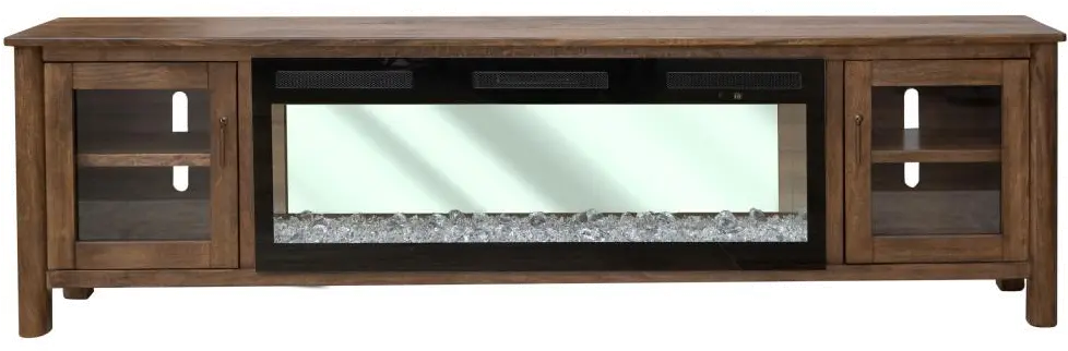 Olympia Brown 93  Fireplace TV Stand-1