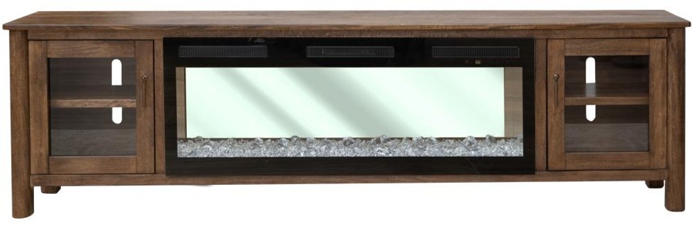 Olympia Brown 93" Fireplace TV Stand