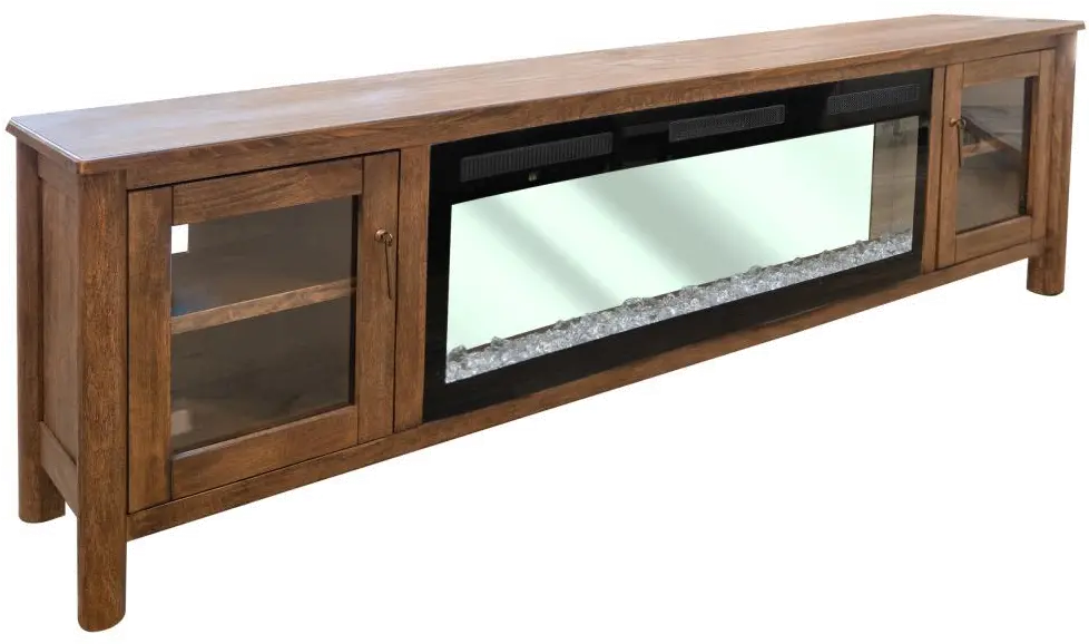 Olympia Brown 93  Fireplace TV Stand-3