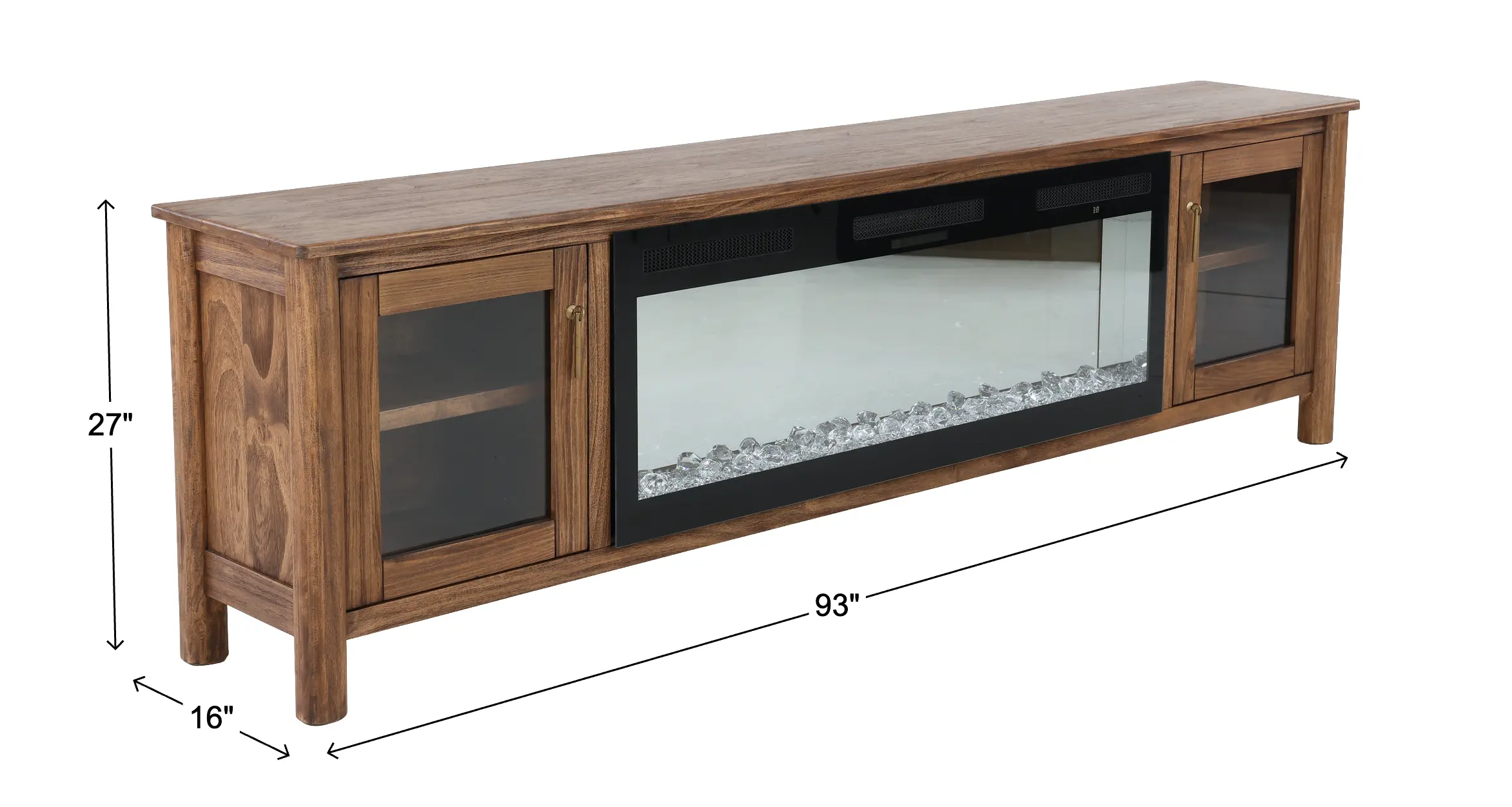 Olympia Brown 93  Fireplace TV Stand-3