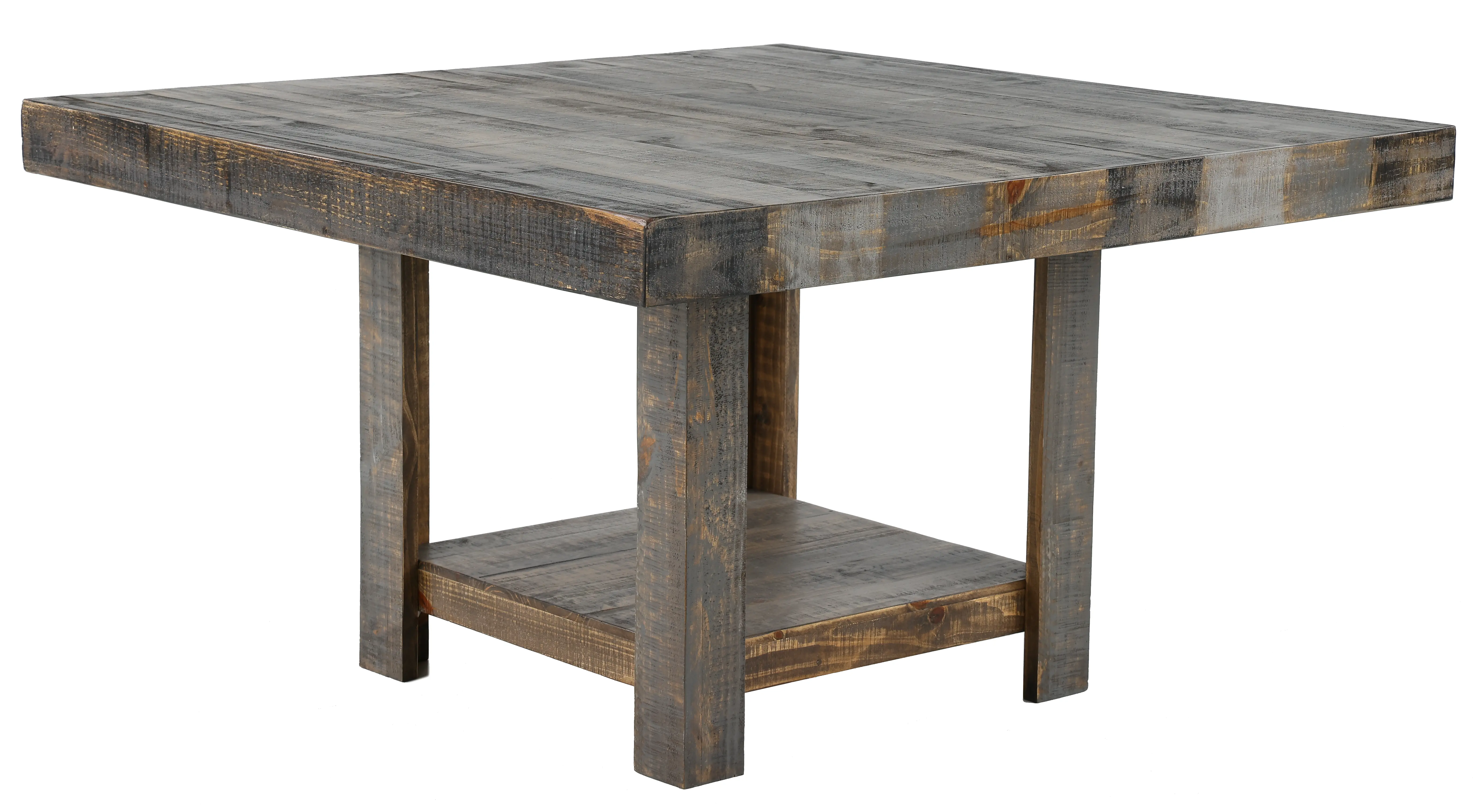 Loft Pine Charcoal Brown 5-Piece Dining Set-2