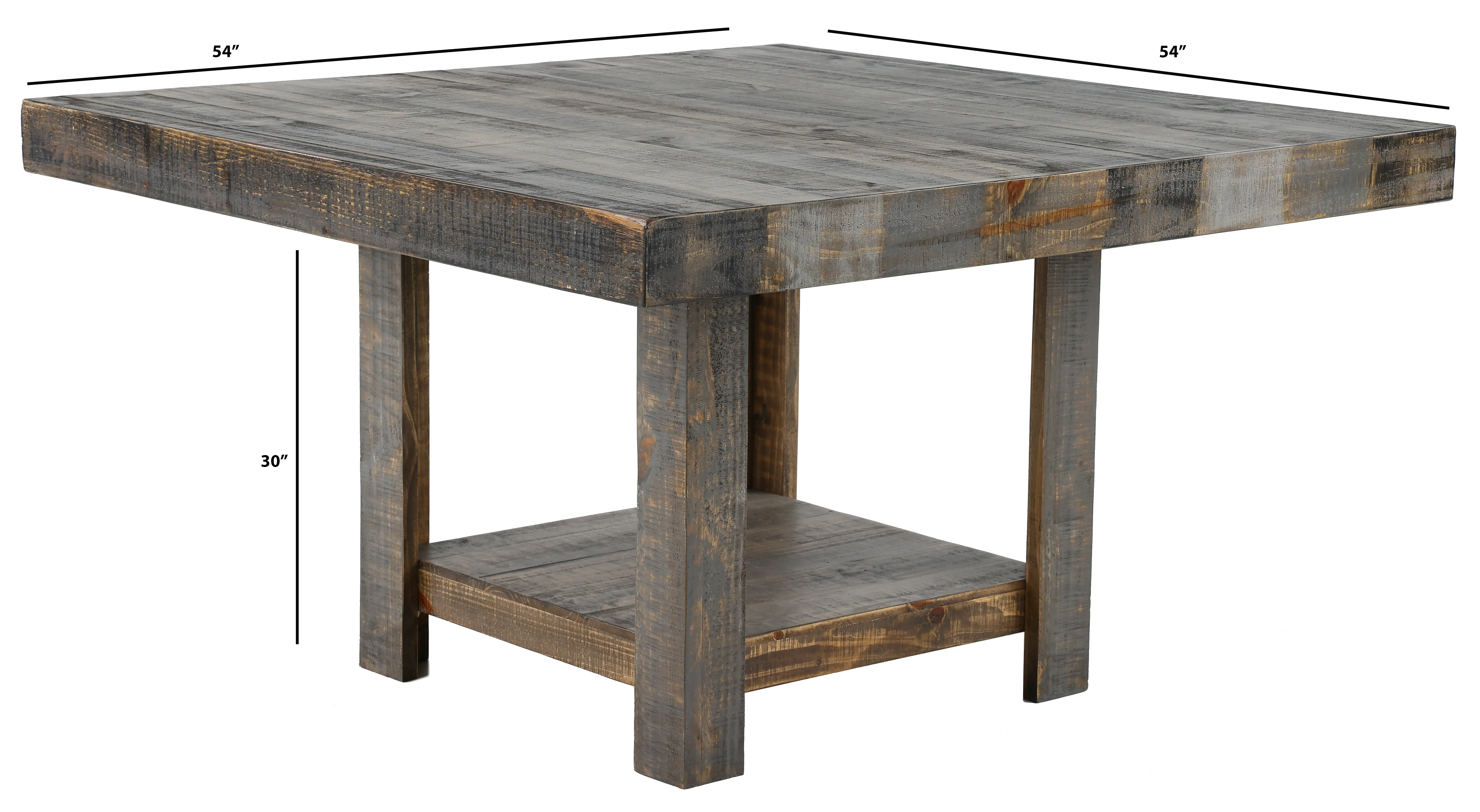 Loft Pine Charcoal Brown 5-Piece Dining Set-3