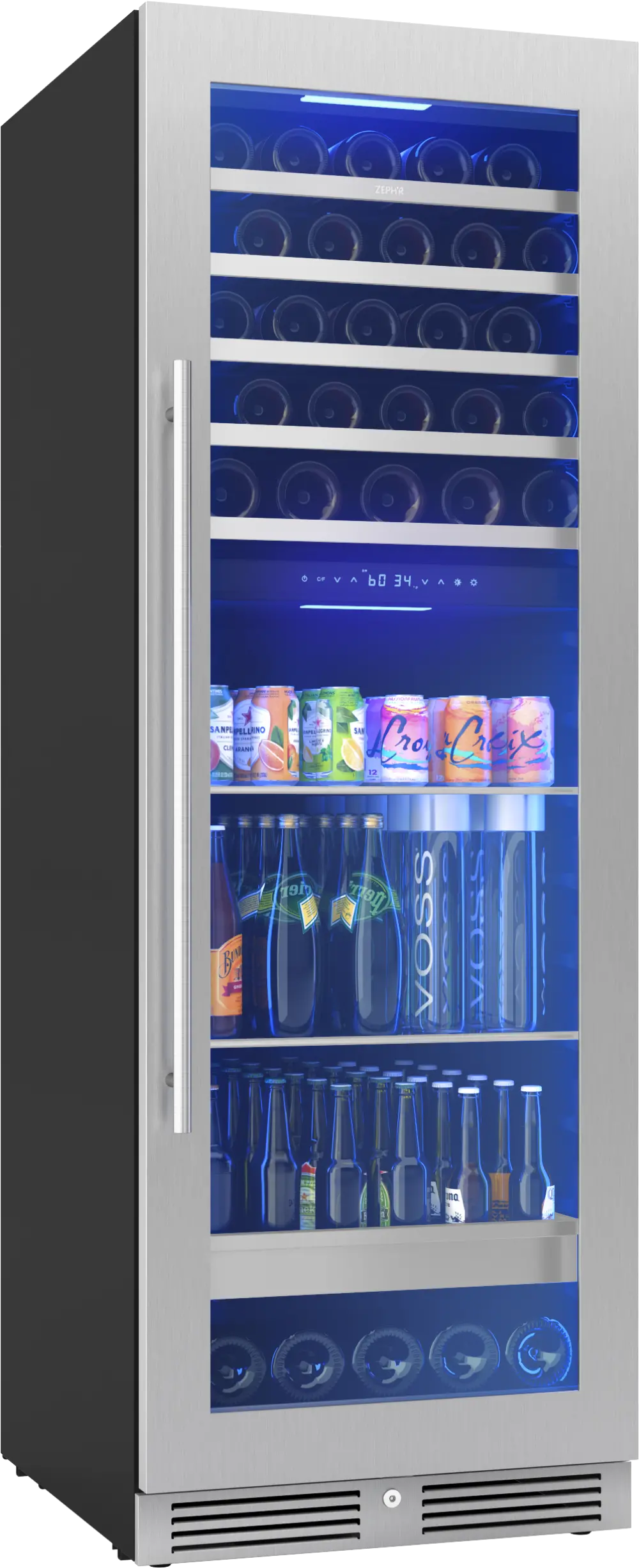 PRWB24F02BG Zephyr Presrv™ Full-Size 132 Bottle Dual Zone Wine Refrigerator-5