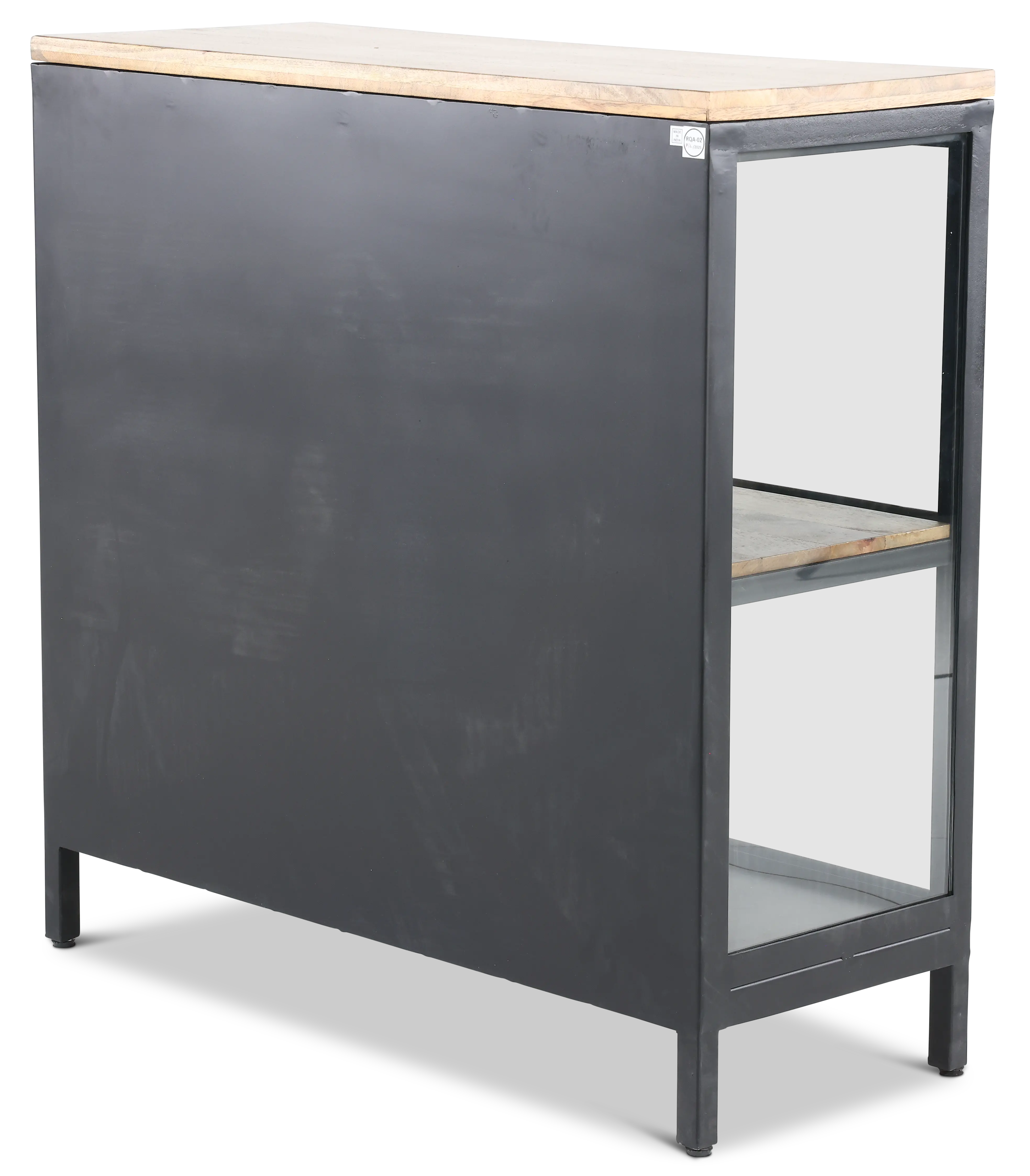 Browder Black and Natural 2-Door Cabinet-5