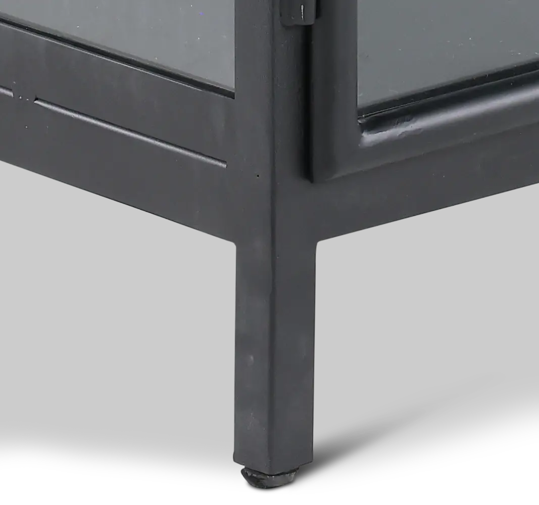 Browder Black and Natural 2-Door Cabinet-7