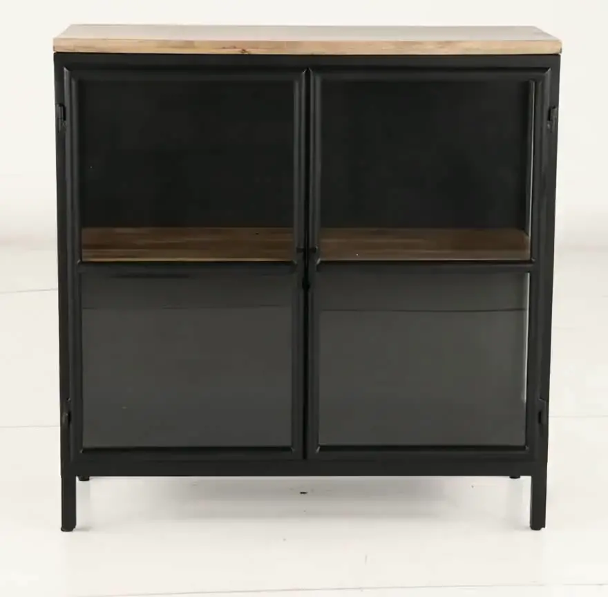 Browder Black and Natural 2-Door Cabinet-9