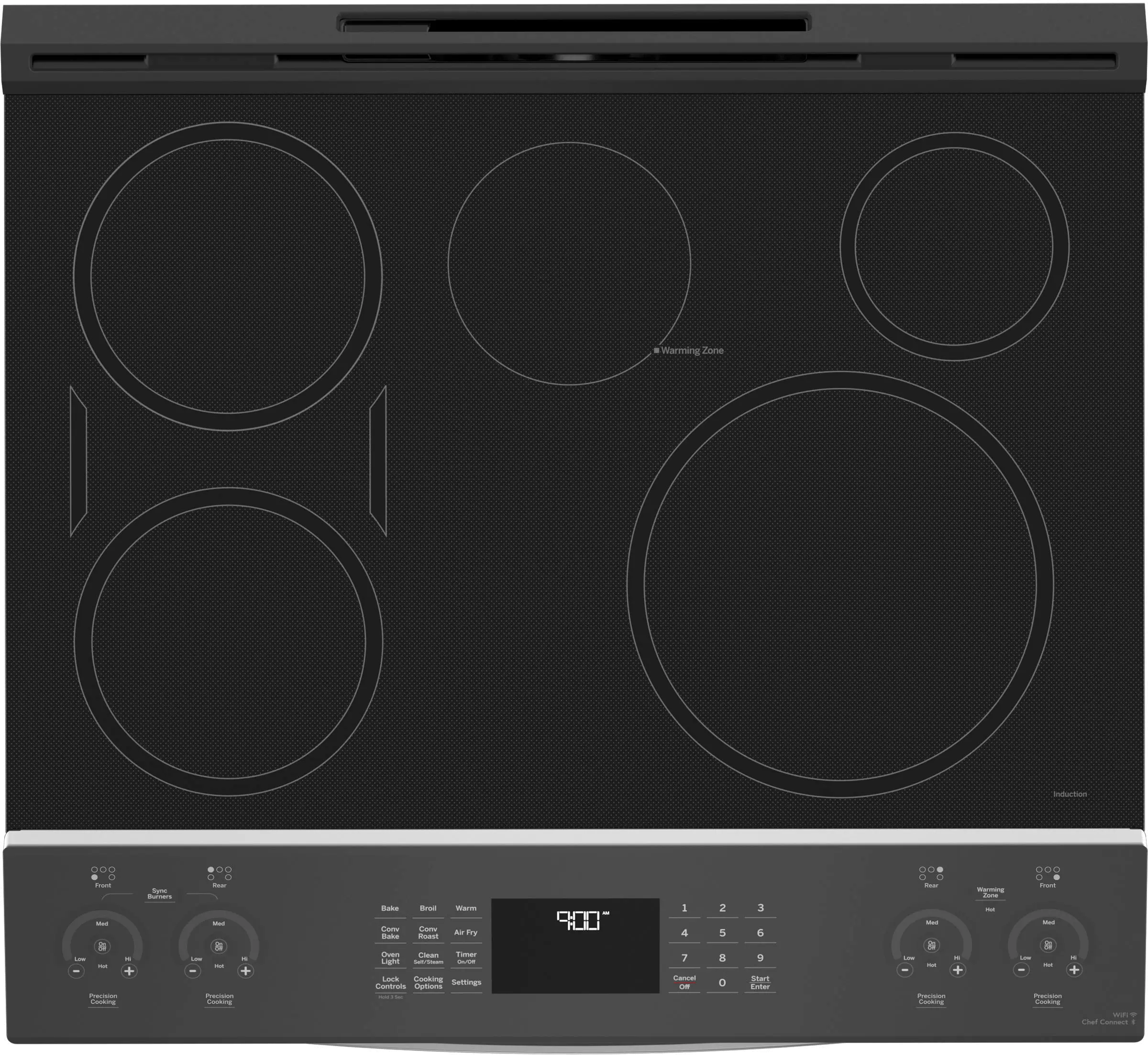 PHS93EYPFS GE Profile 30  Smart Induction Range - Stainless Steel-6